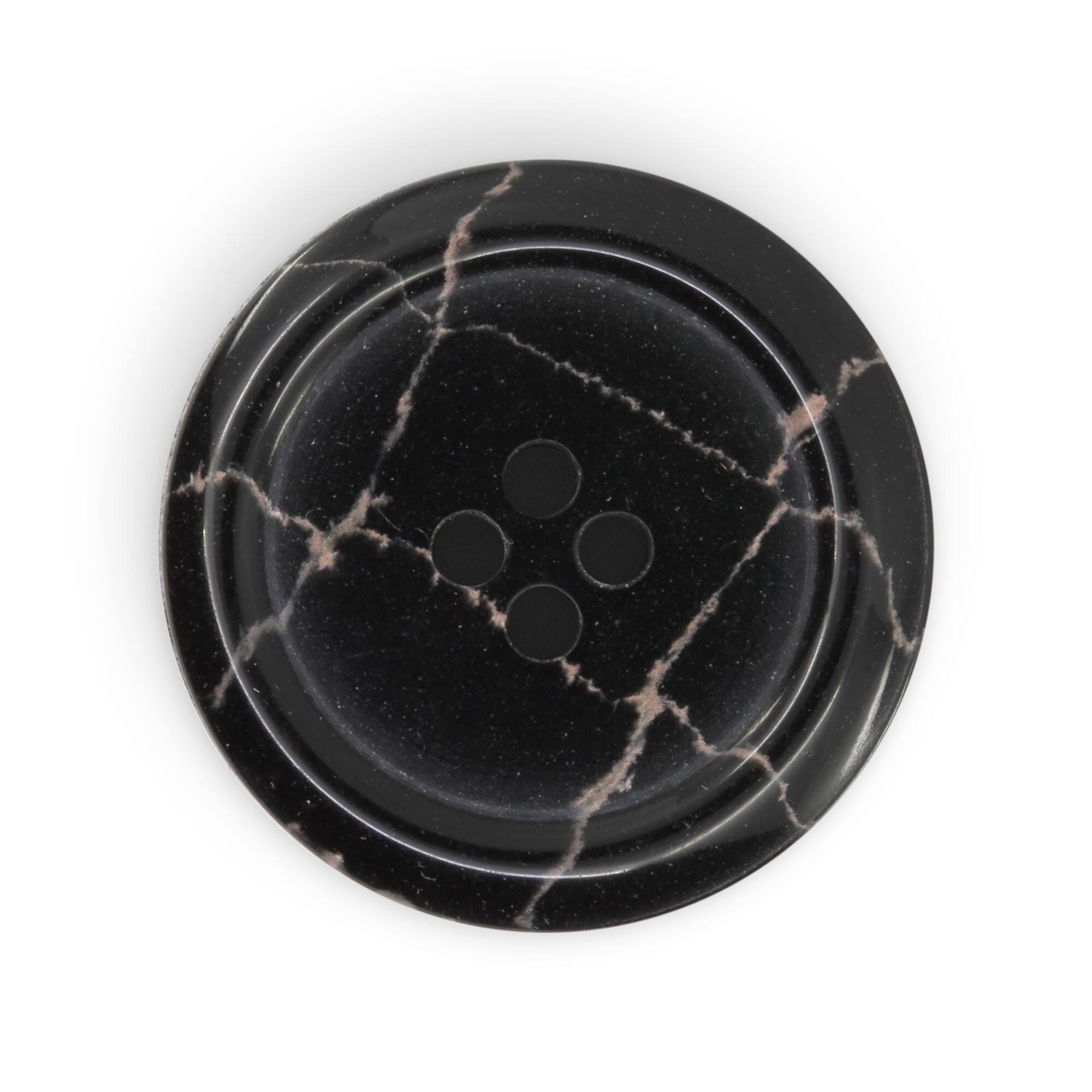 Dritz® 28mm Black Recycled Polyester Round Button, 3ct.