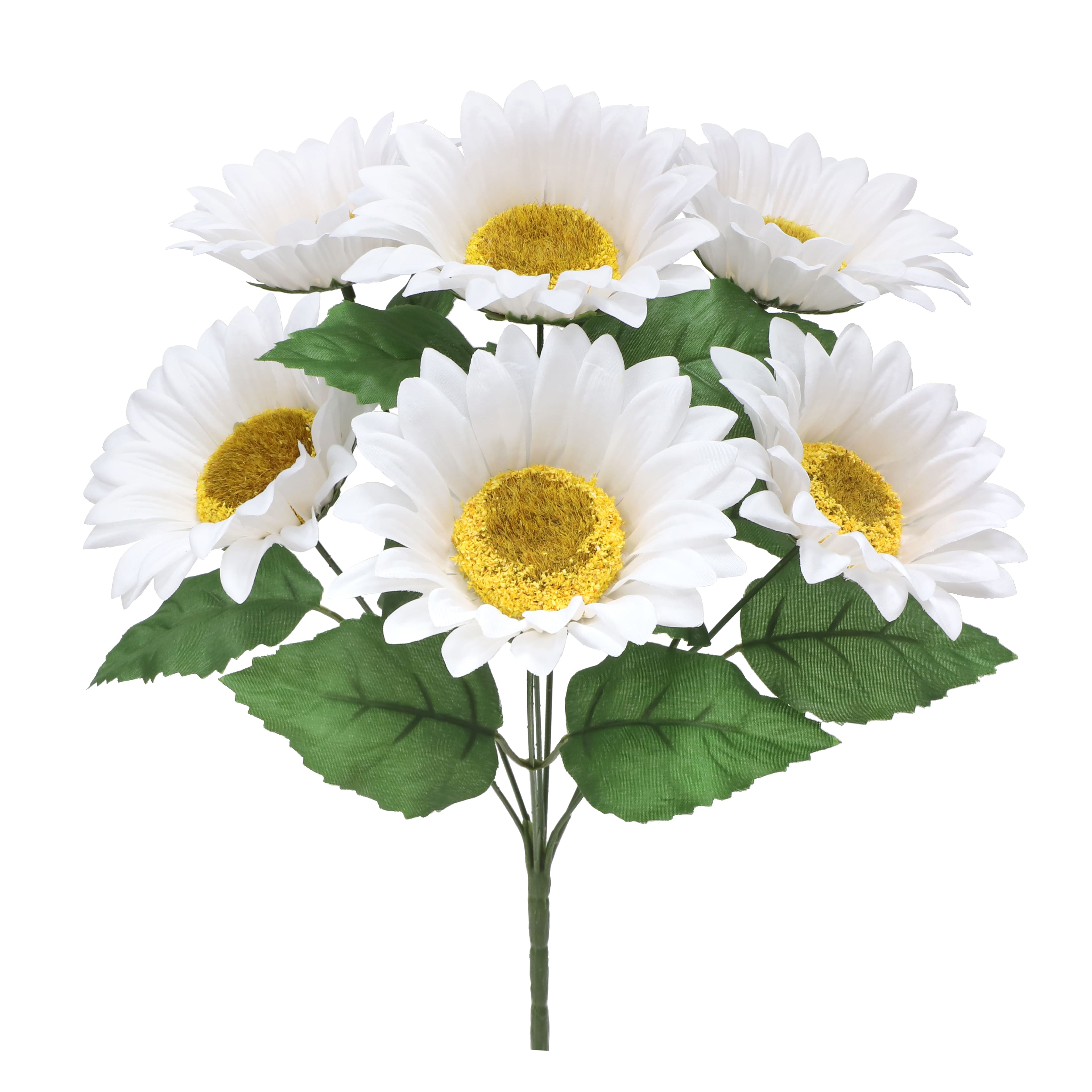 18" White Sunflower Bush by Ashland®