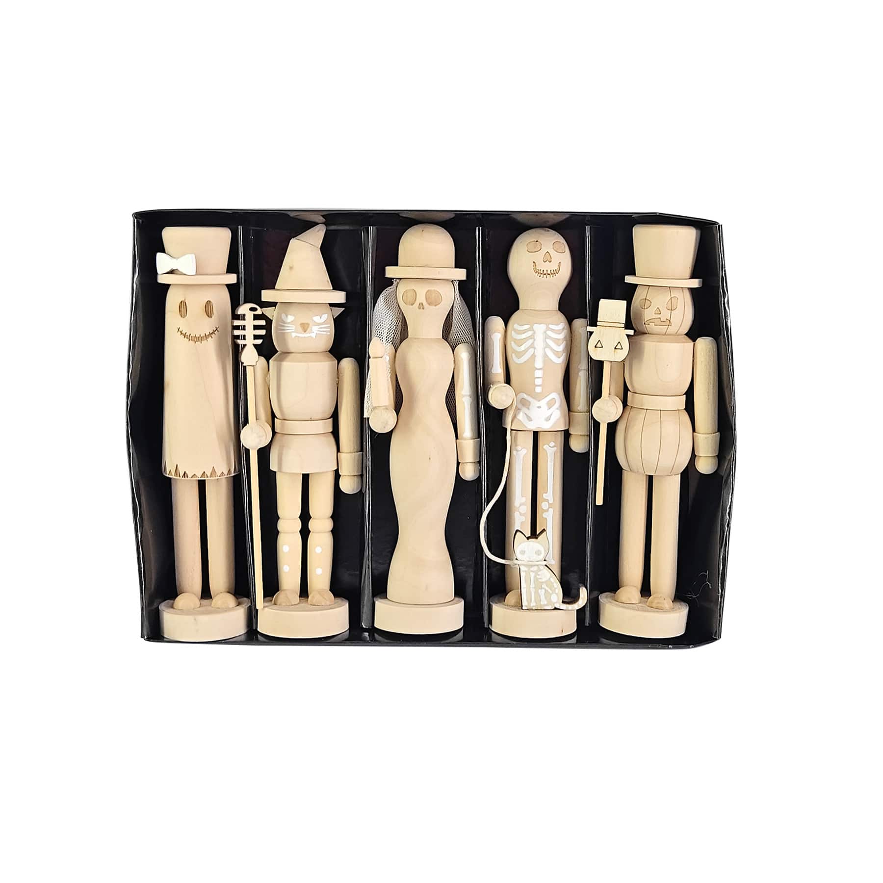 6" Halloween Icons DIY Wood Nutcracker Set by Make Market®