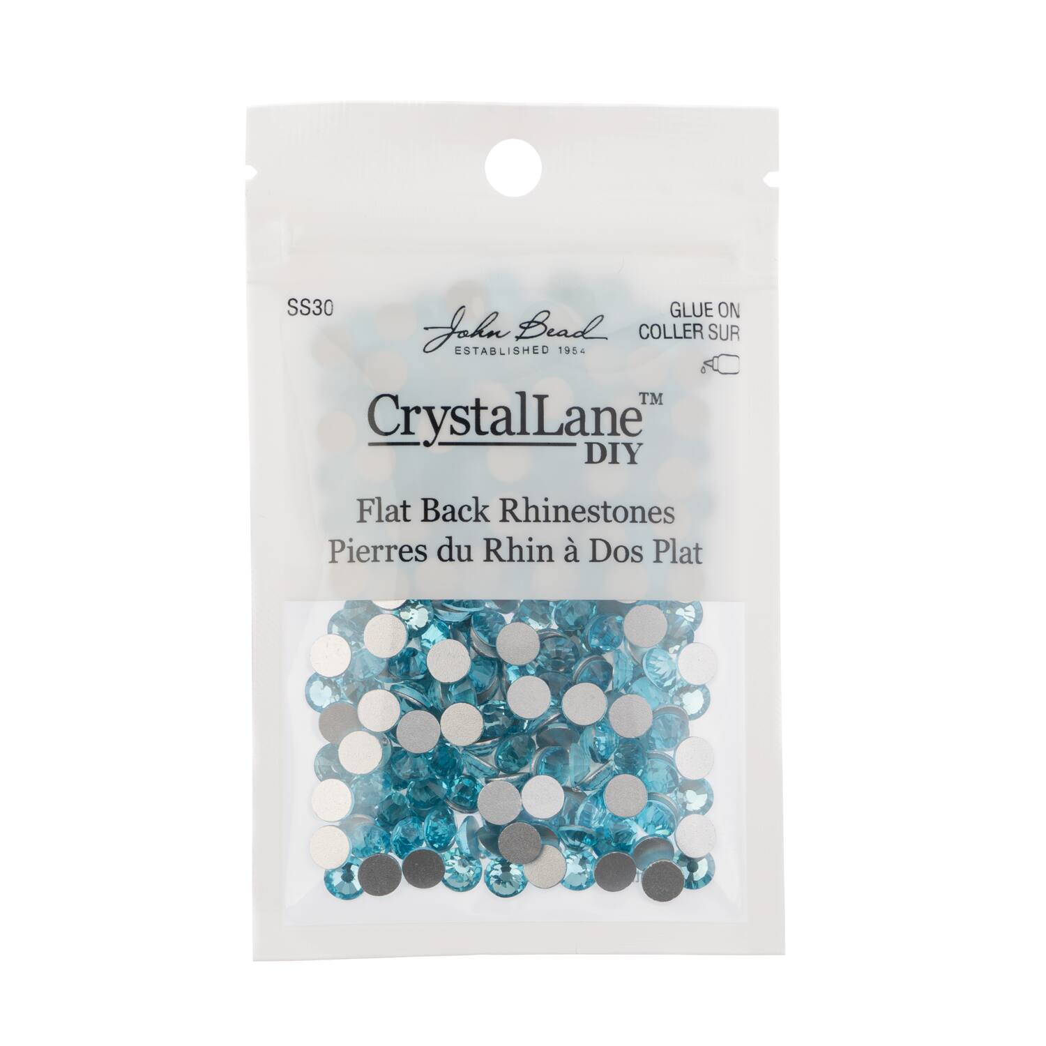 John Bead Crystal Lane SS30 Glass Round Flatback Rhinestones, 288ct.