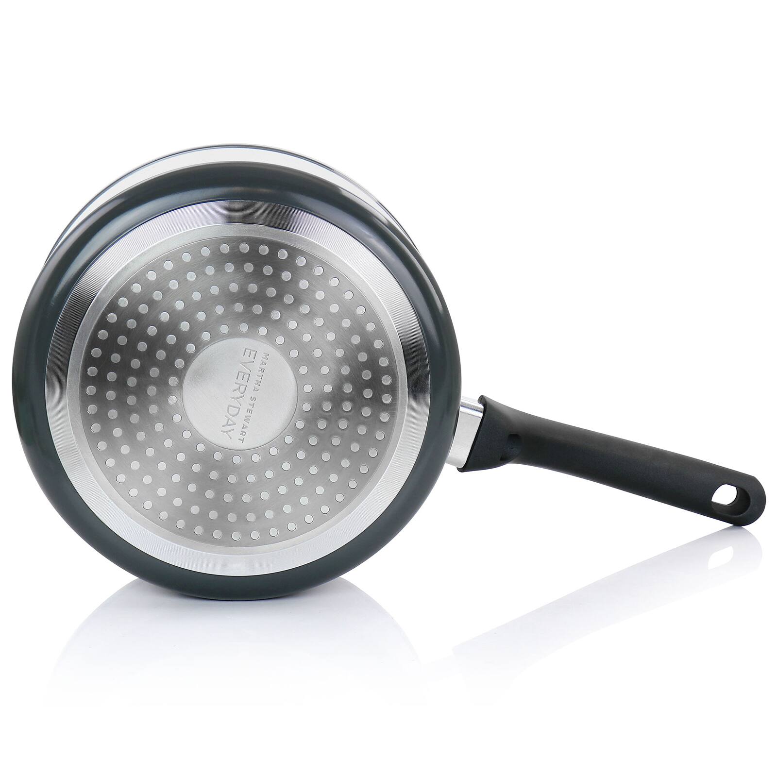 Martha Stewart Everyday 1.6qt. Aluminum Sharkey Gray Saucepan with Lid