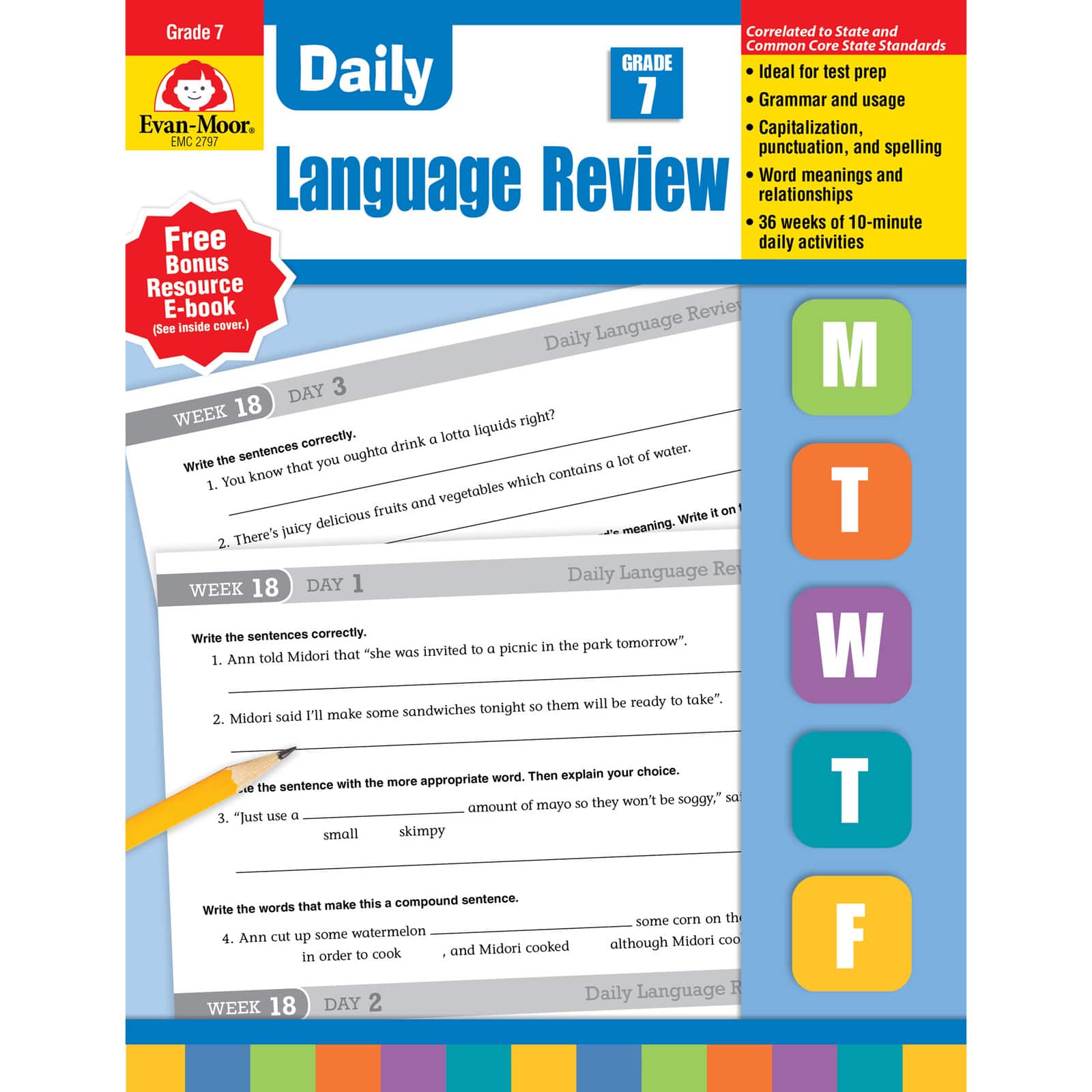 Evan-Moor® Grade 7 Daily Language Review Teacher's Edition Book