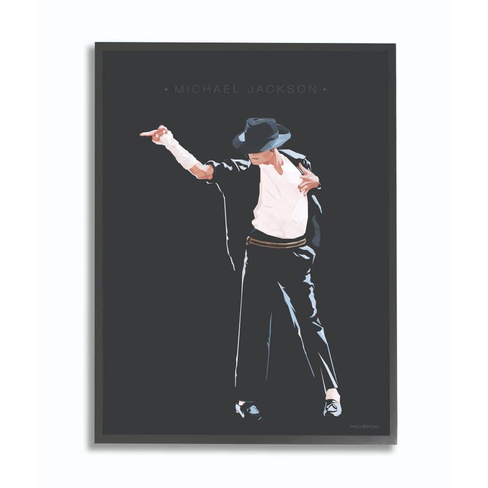Stupell Industries Michael Jackson Design Wall Accent with Black Frame