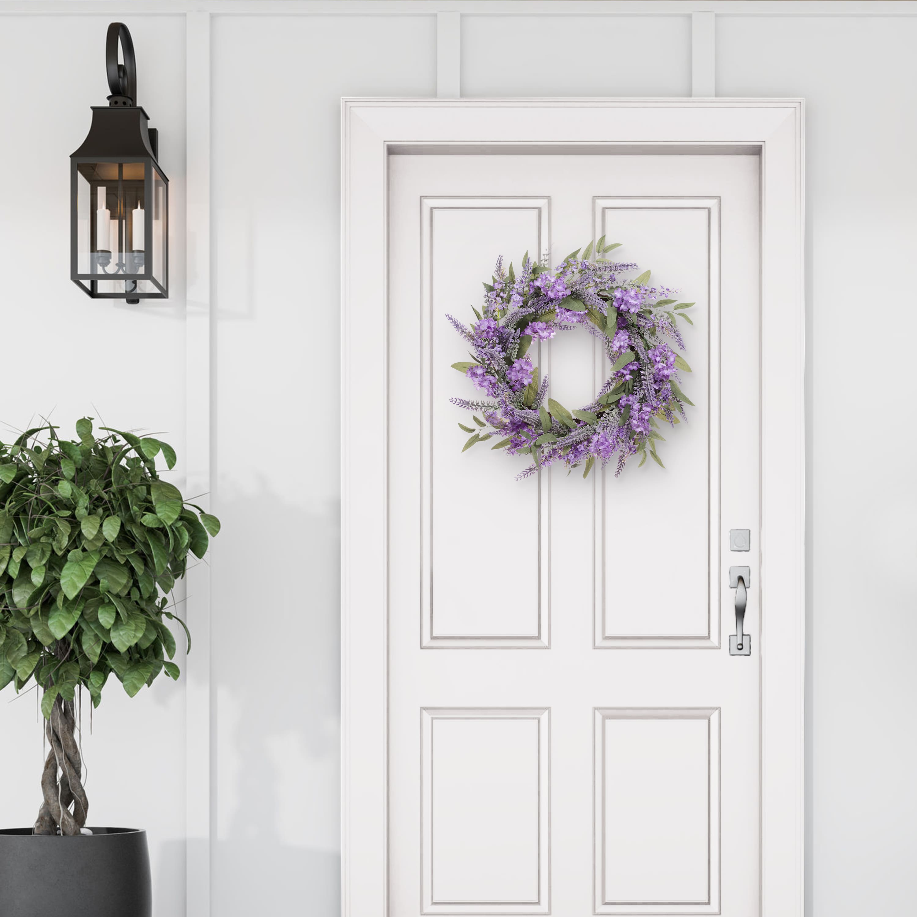 24" Purple Spring Lavender & Lilac Wreath