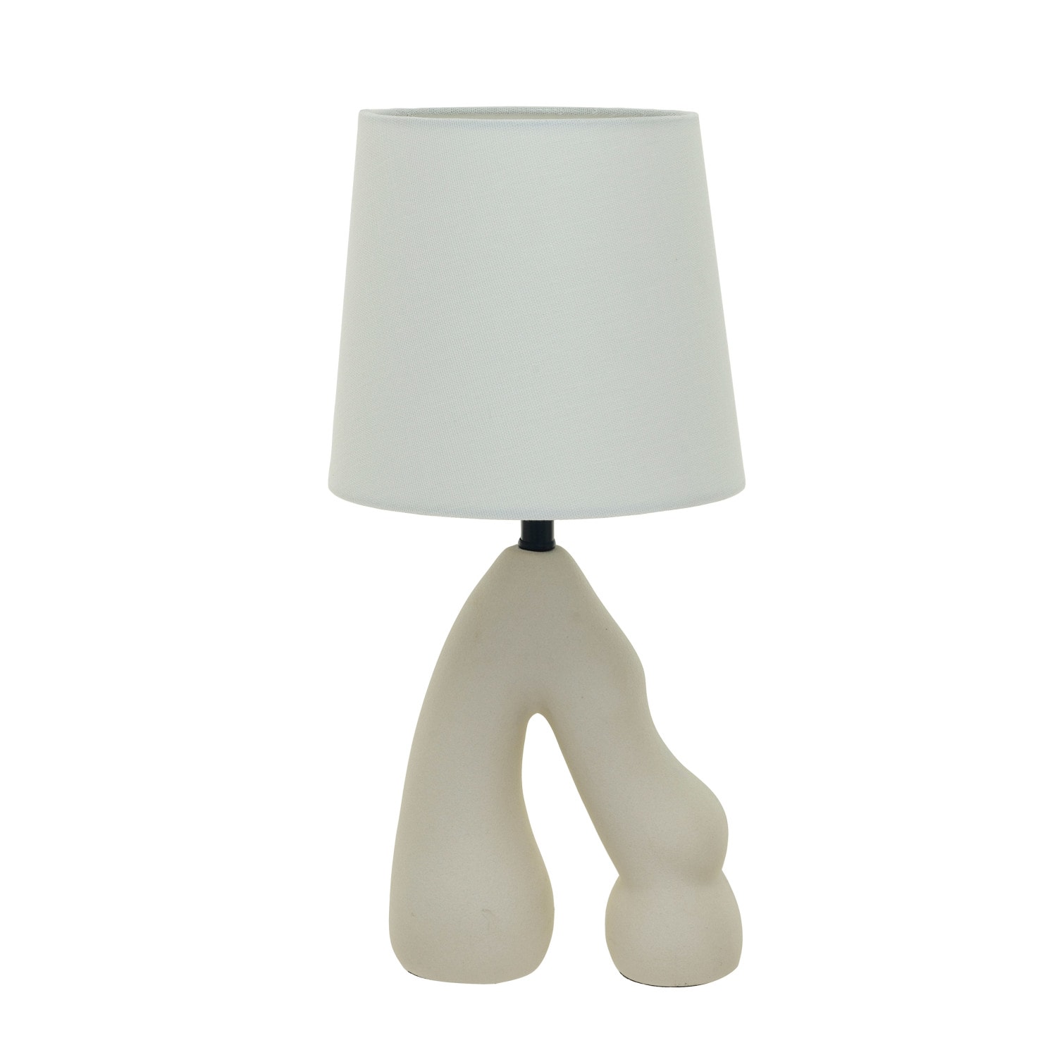 Hello Honey® 16.5" White Volcano Finish Ceramic Table Lamp