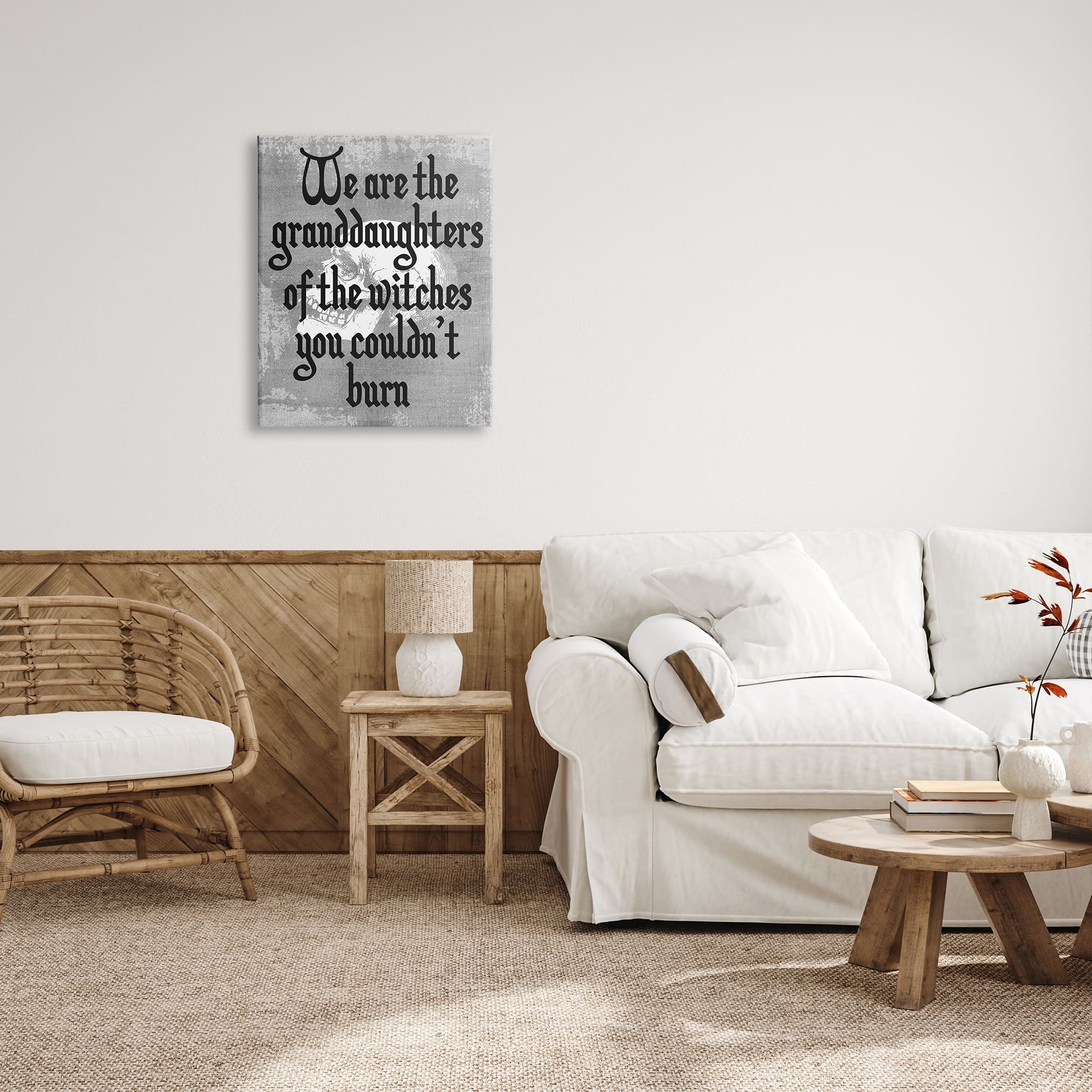 Stupell Industries Witches You Couldn't Burn Phrase Canvas Wall Art