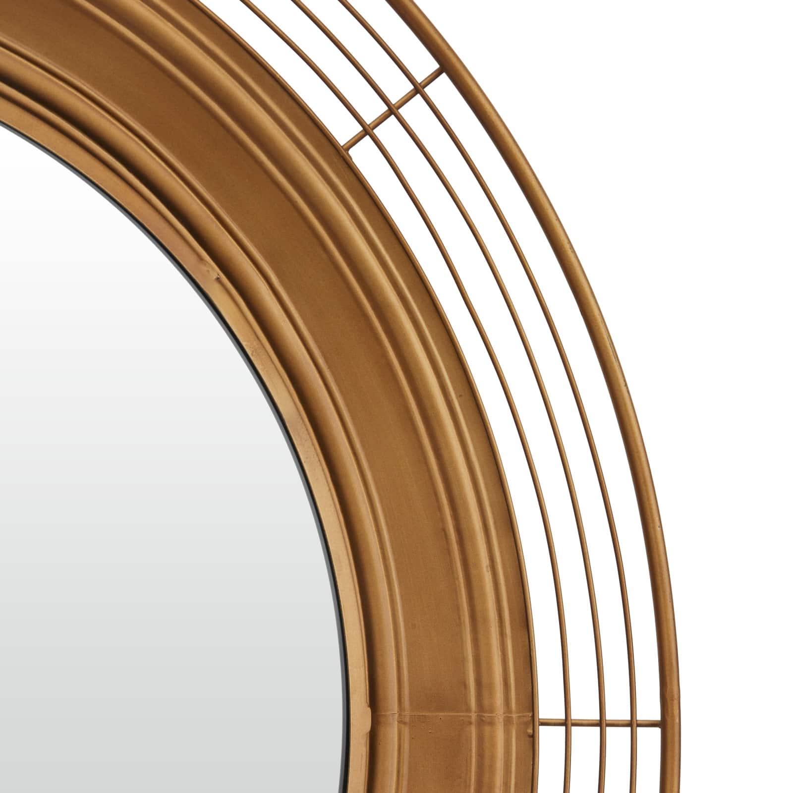 Brown Metal Bohemian Wall Mirror 36" x 36" x 4"