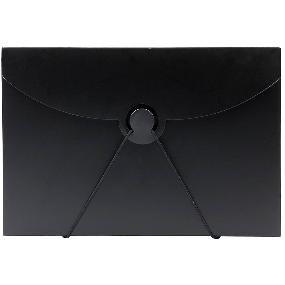 JAM Paper Black 9.5" x 12" Plastic Portfolio