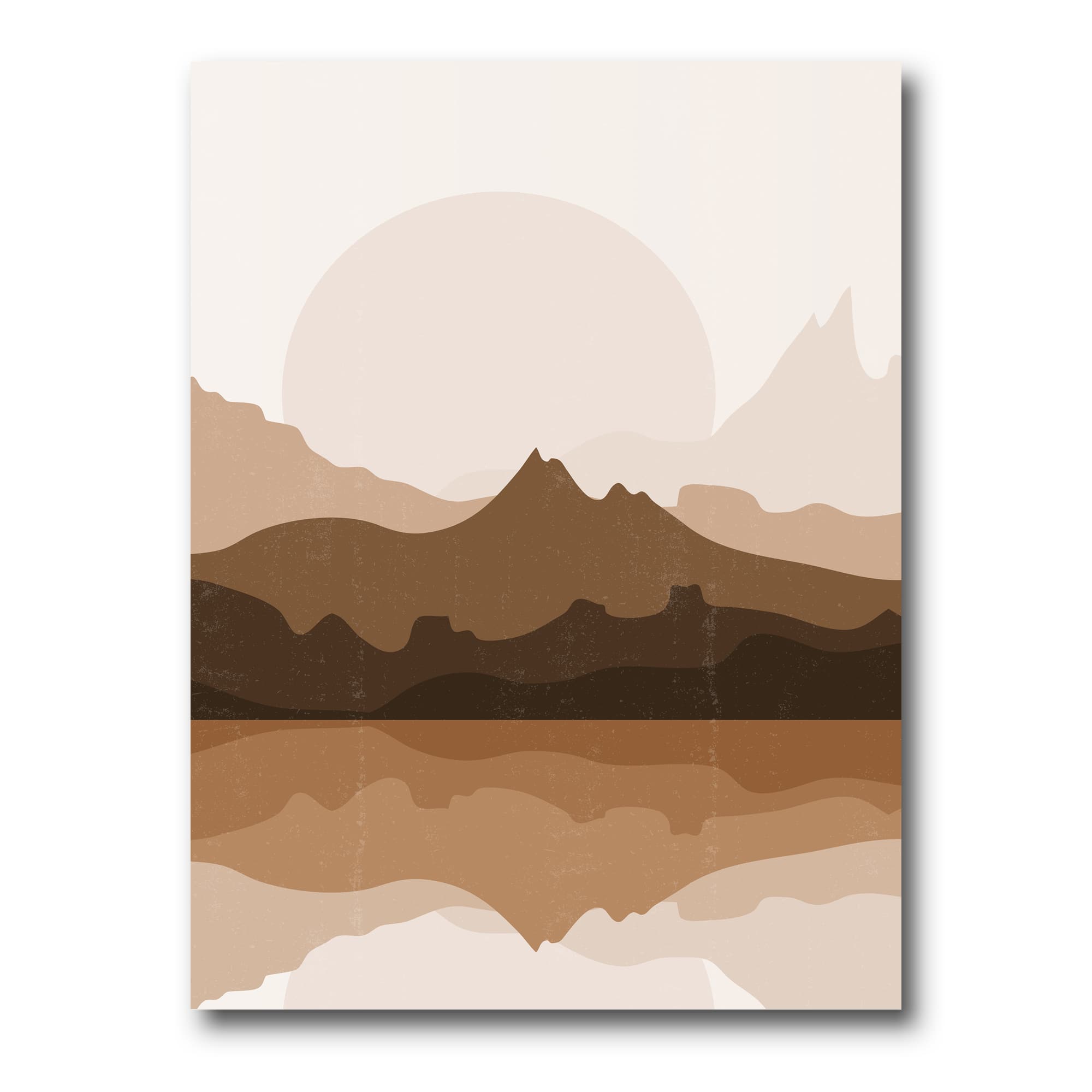 Designart - Minimalist Terracotta Landscape - Modern Canvas Wall Art Print