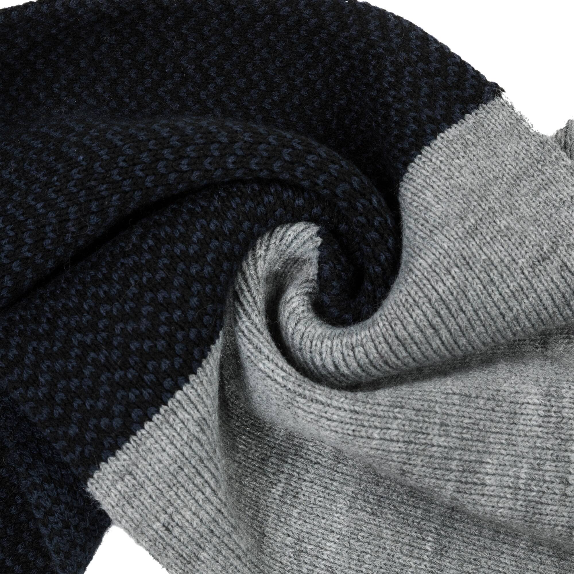 Glitzhome® 70" Men's Black, White & Gray Scarf