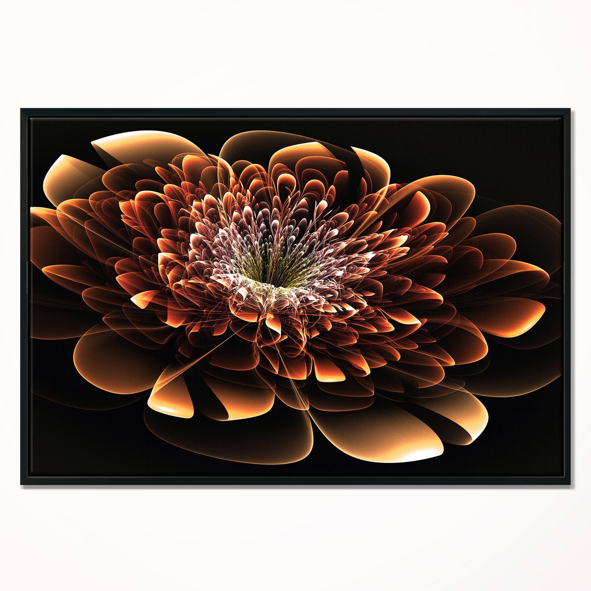 Designart - Brown Fractal Flower