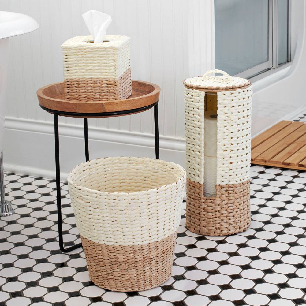 Household Essentials Wicker Bathroom Accessories Set