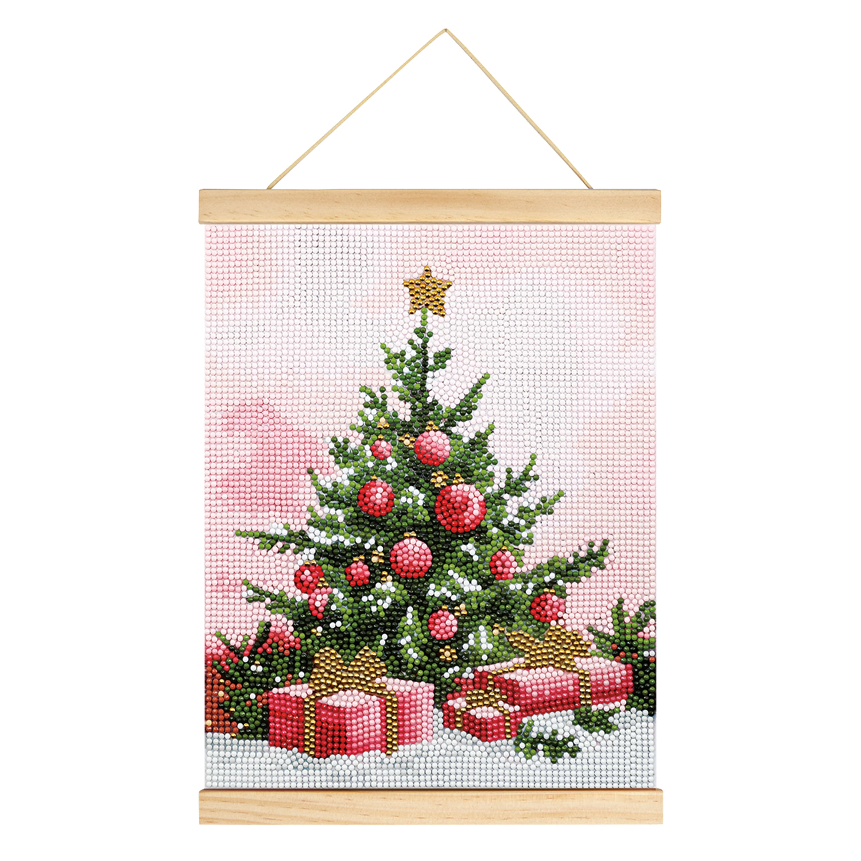 8" x 10" Christmas Tree Diamond Art Kit with Magnetic Wood Frame by Make Market®