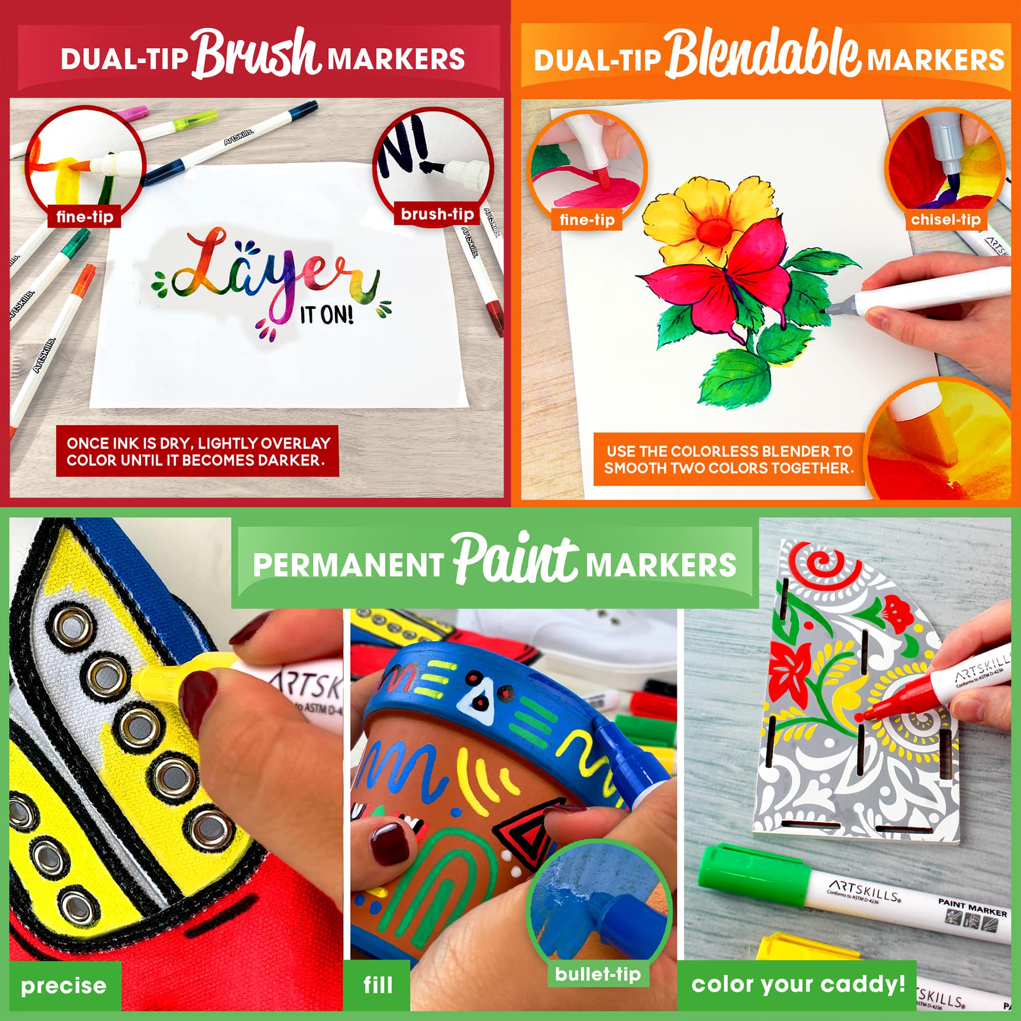 ArtSkills® Art Marker Variety Set with Marker Display