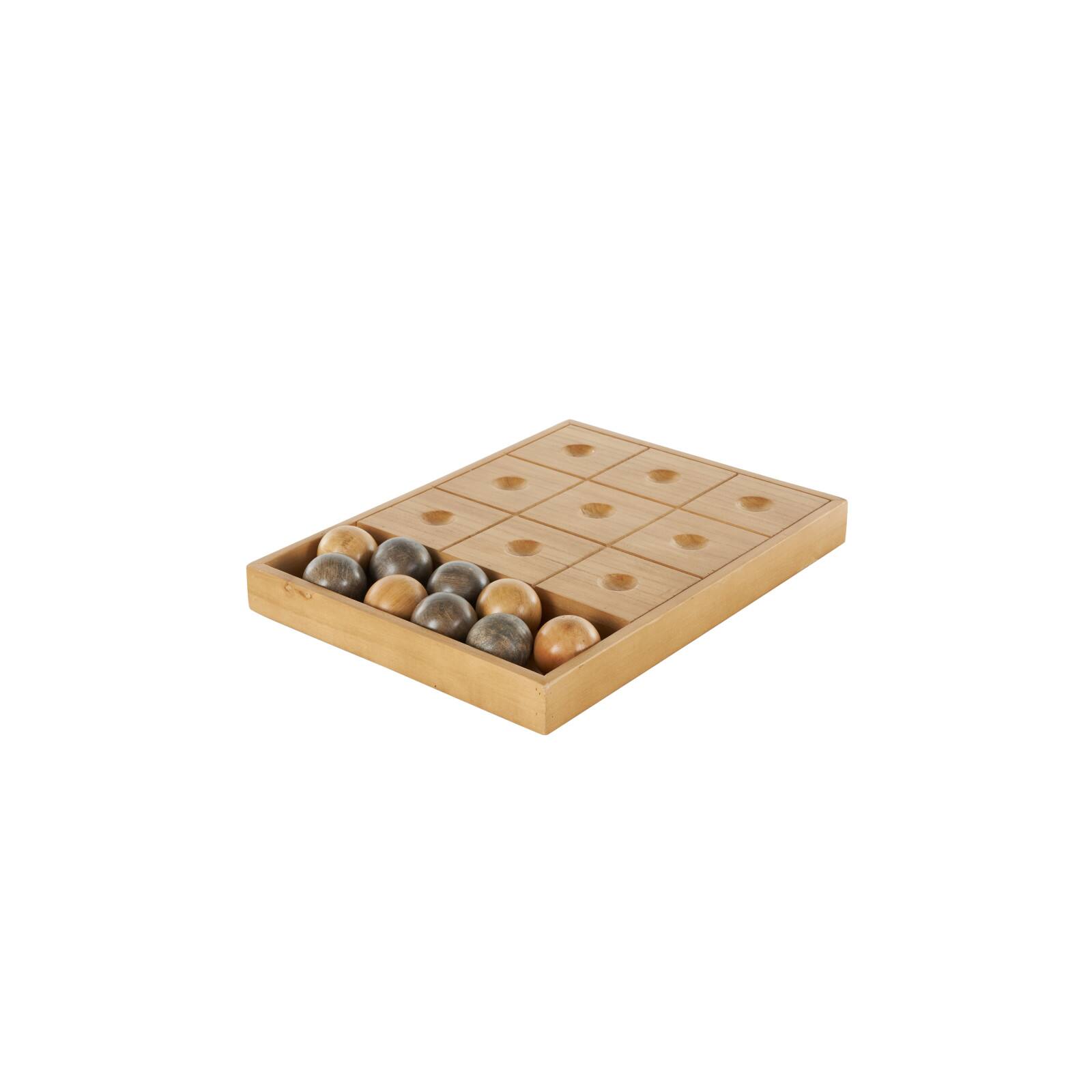 Brown Decorative Wooden Board Game Set