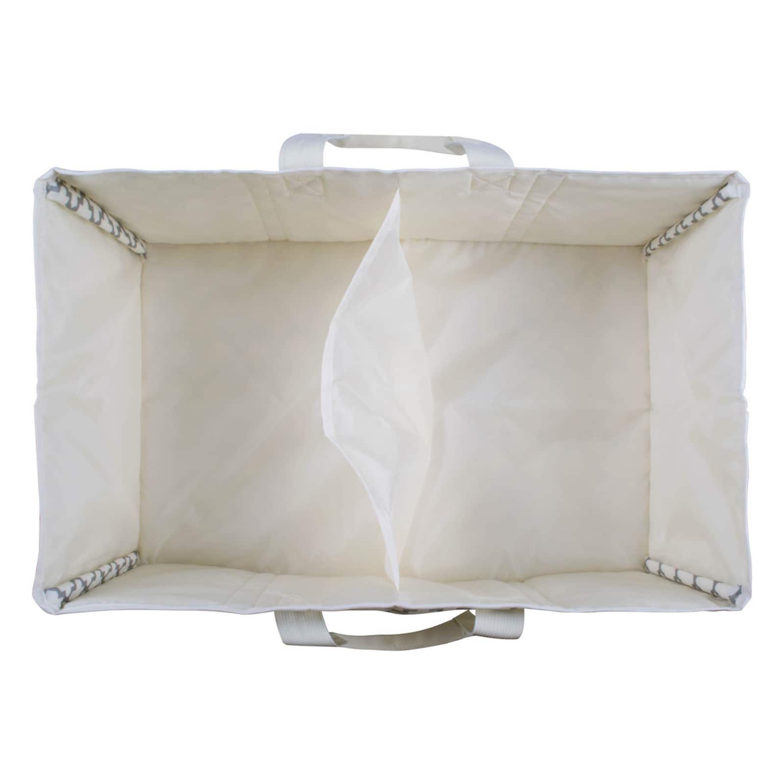 Navy Polyester Lattice Rectangle All Purpose Storage Bin