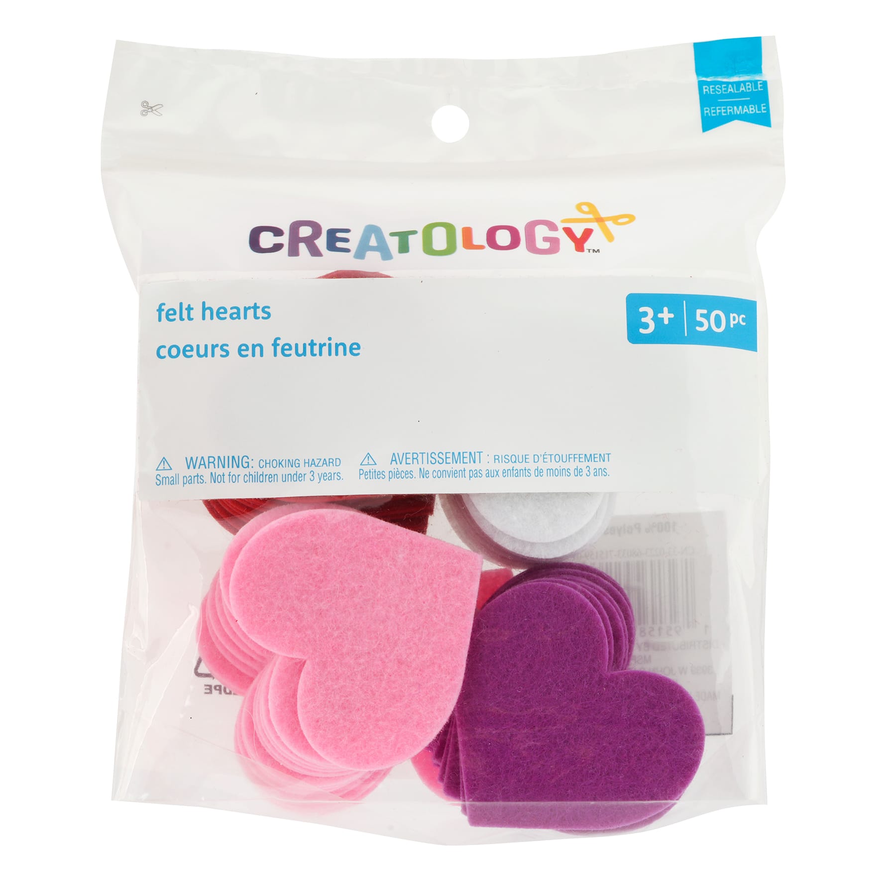 12 Packs: 50 ct. (600 total) Felt Hearts Scrap Pack by Creatology™