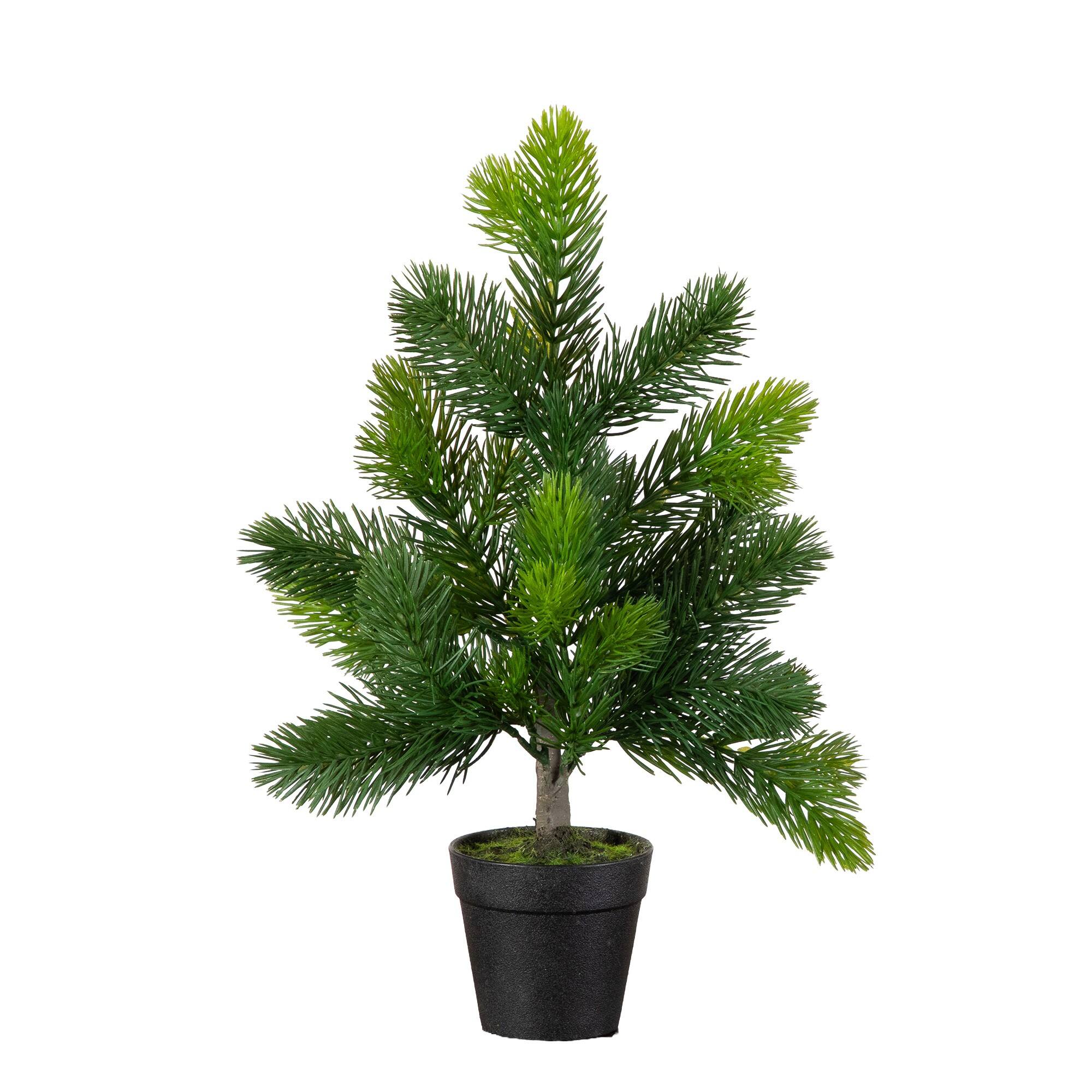 Nearly Natural 18" Unlit Artificial Real Touch Spruce Pine Christmas Tree