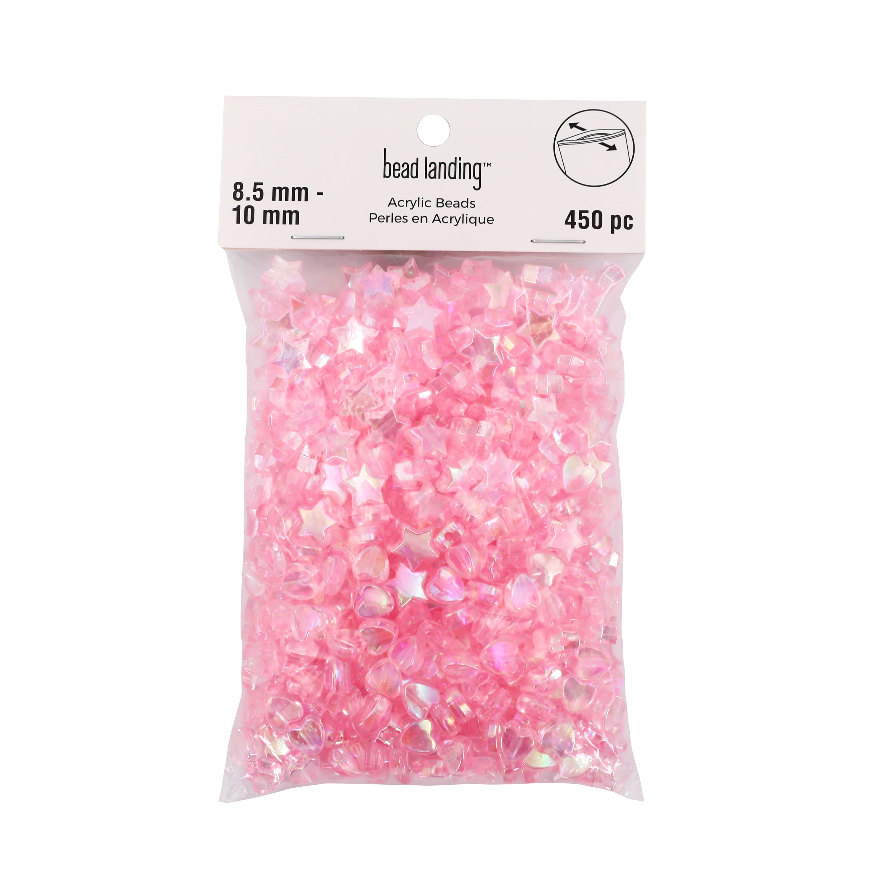 Pink AB Star & Heart Acrylic Beads, 450ct. by Bead Landing™
