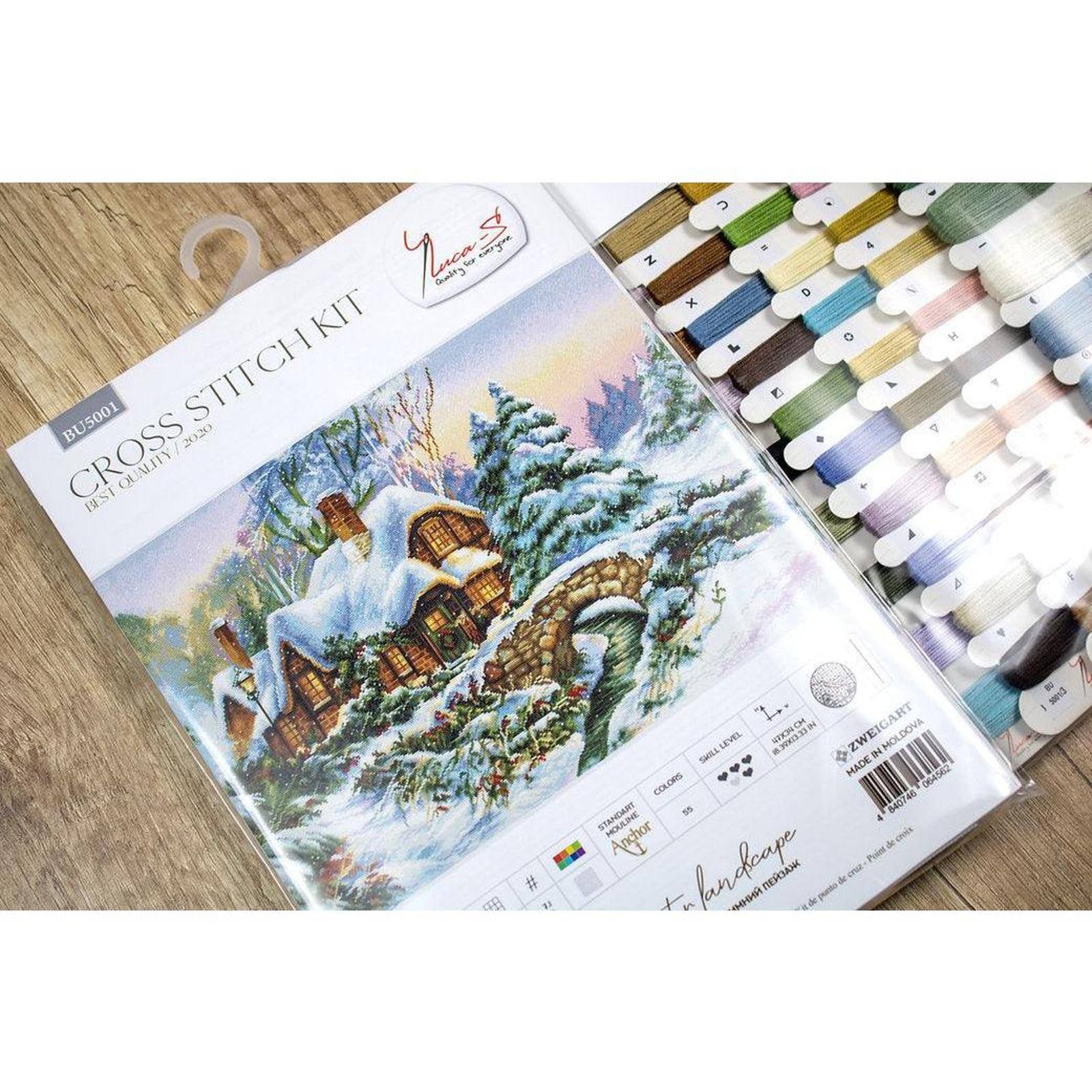 Luca-S Winter Landscape Counted Cross Stitch Kit