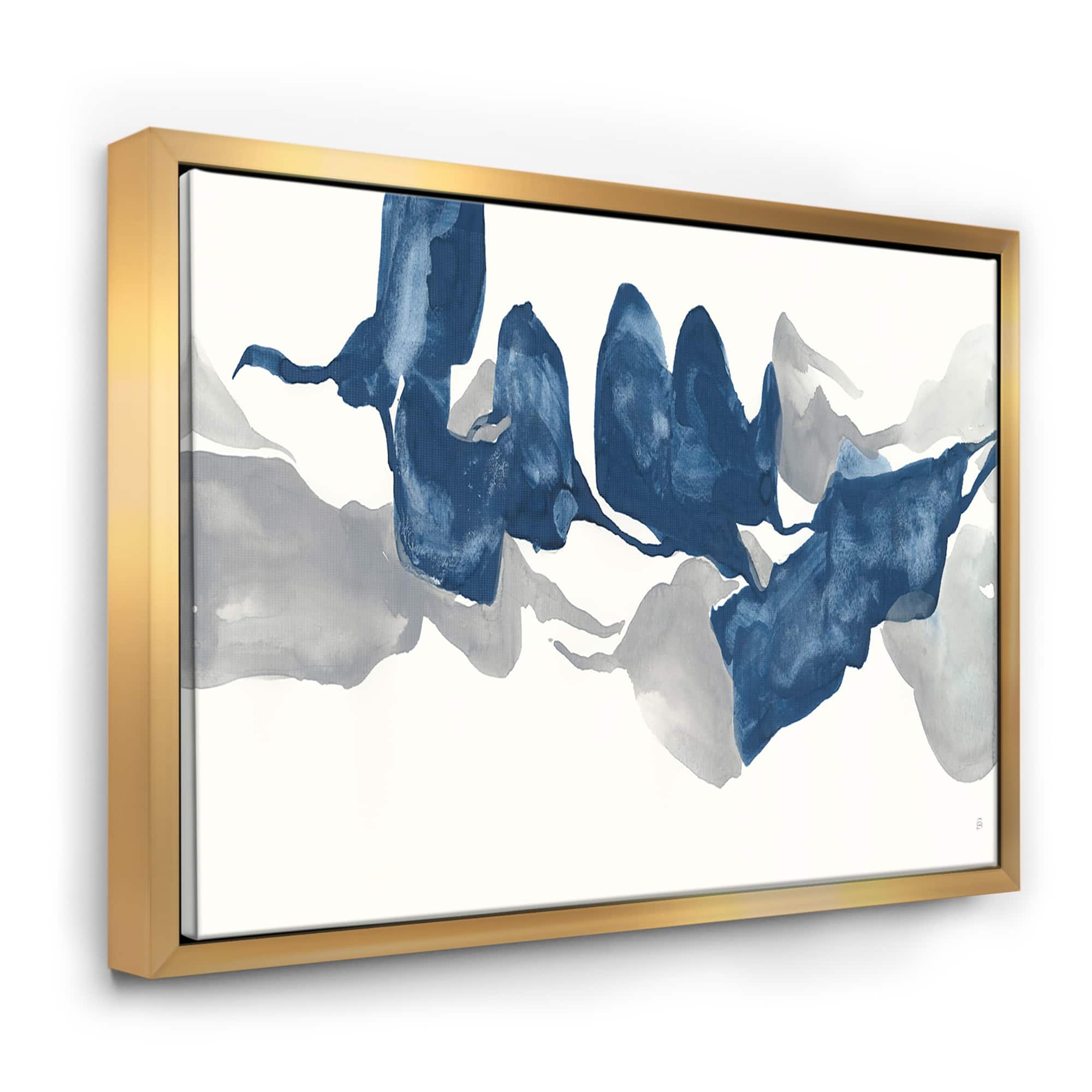 Designart - Gouache Sapphire on Gray