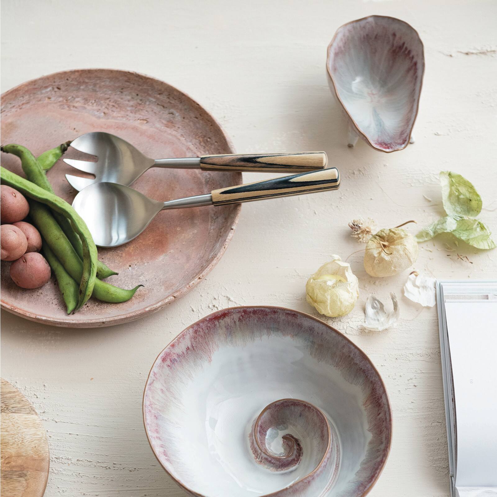 Hello Honey® 6.5" Berry Stoneware Footed Bowl