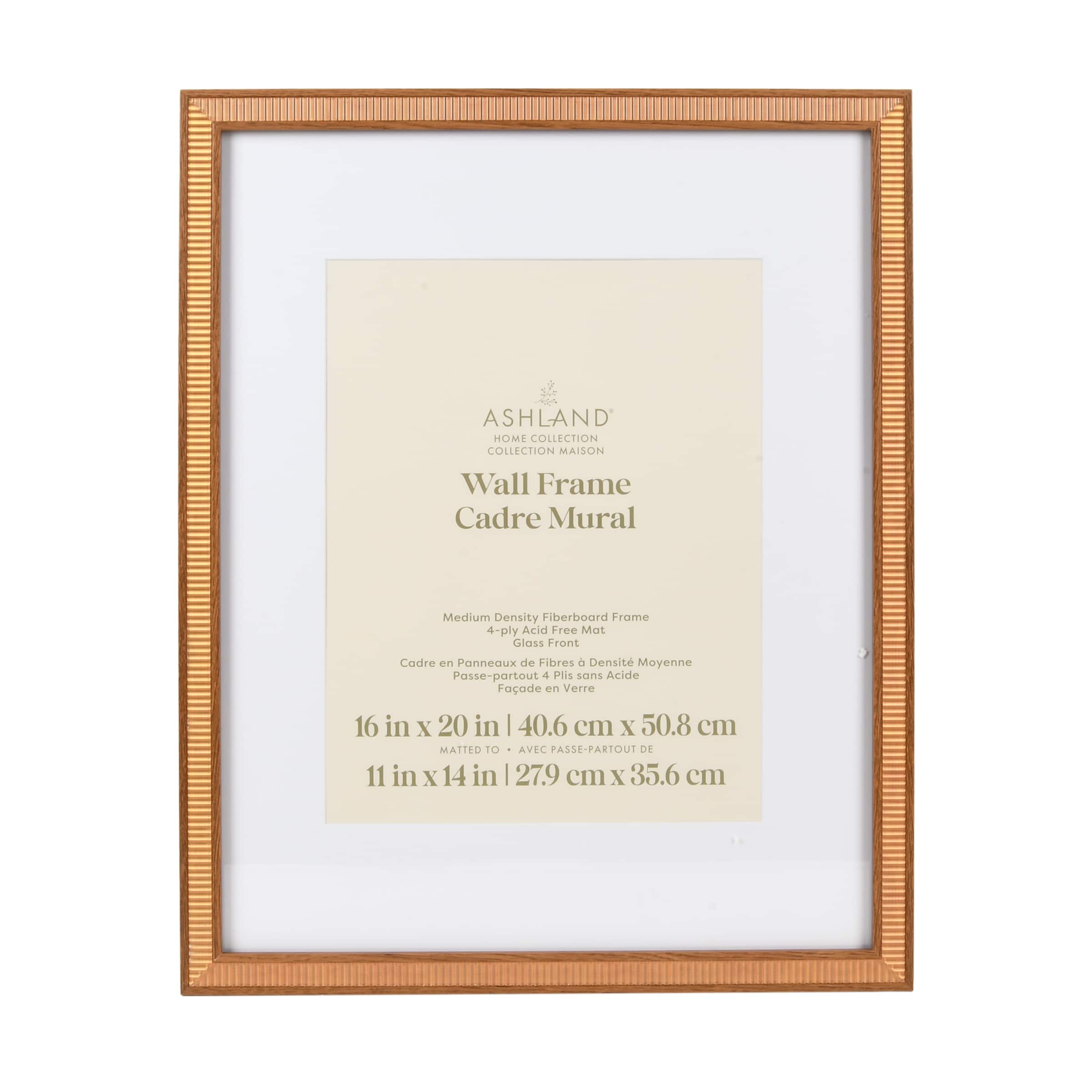 Home Amber & Light Brown Matted Wall Frame by Ashland®