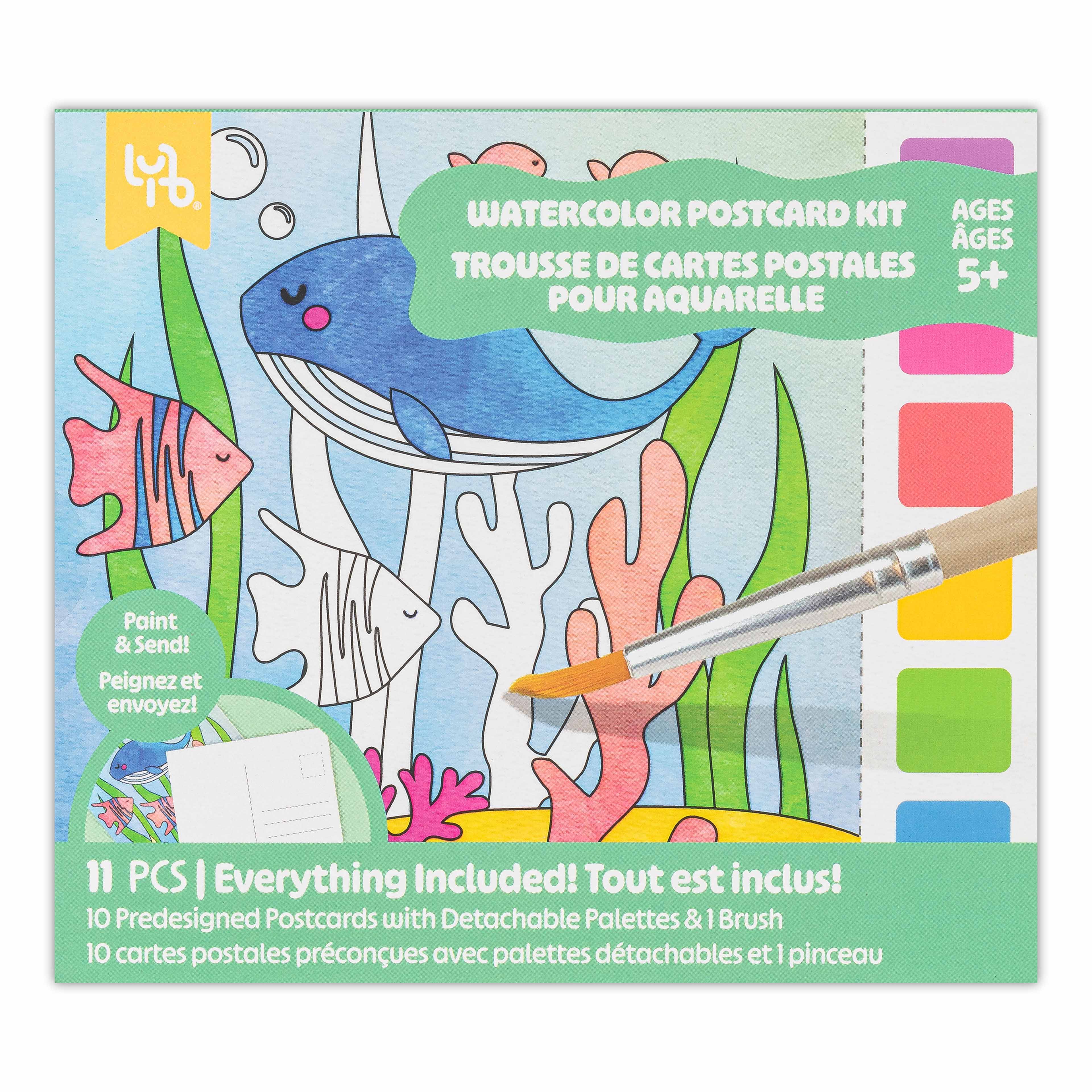 Little Yellow Bicycle® Sea Life Watercolor Postcard Kit
