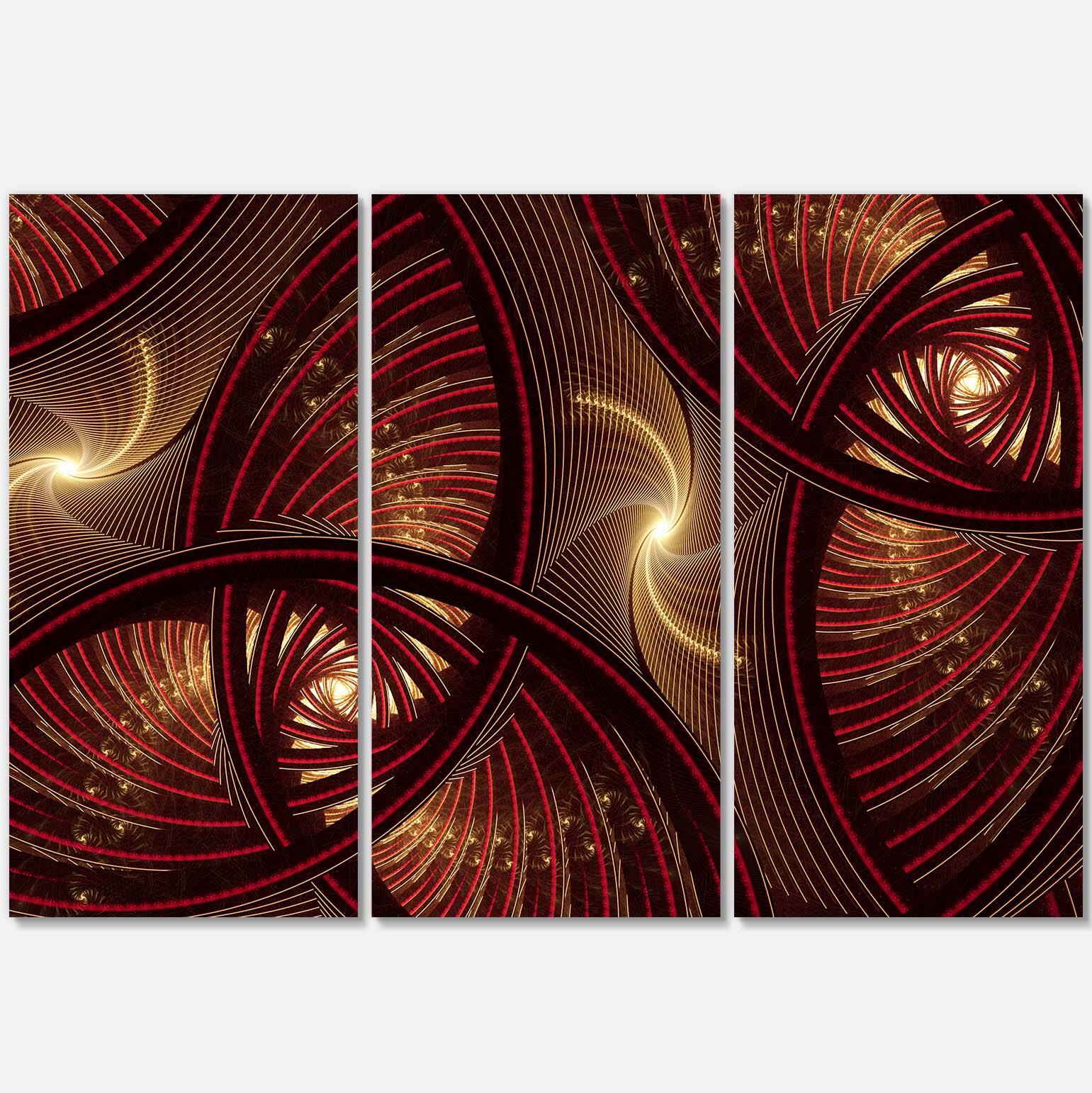 Designart - Brown Symmetrical Fractal Pattern