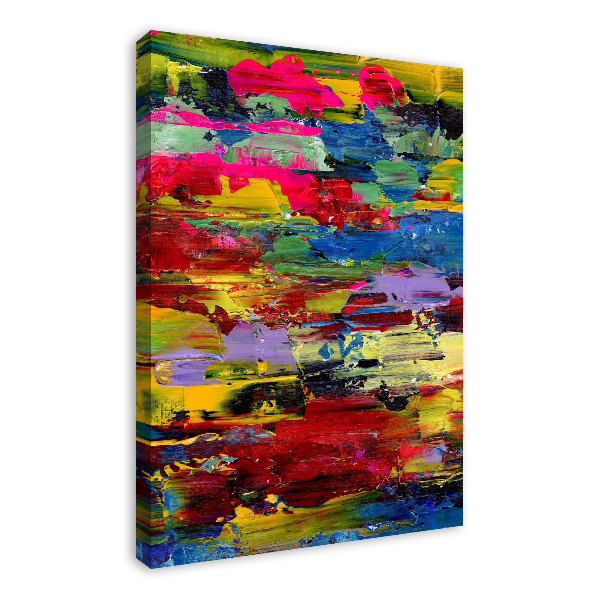 Neon Strokes 24" x 36" Canvas Wall Art