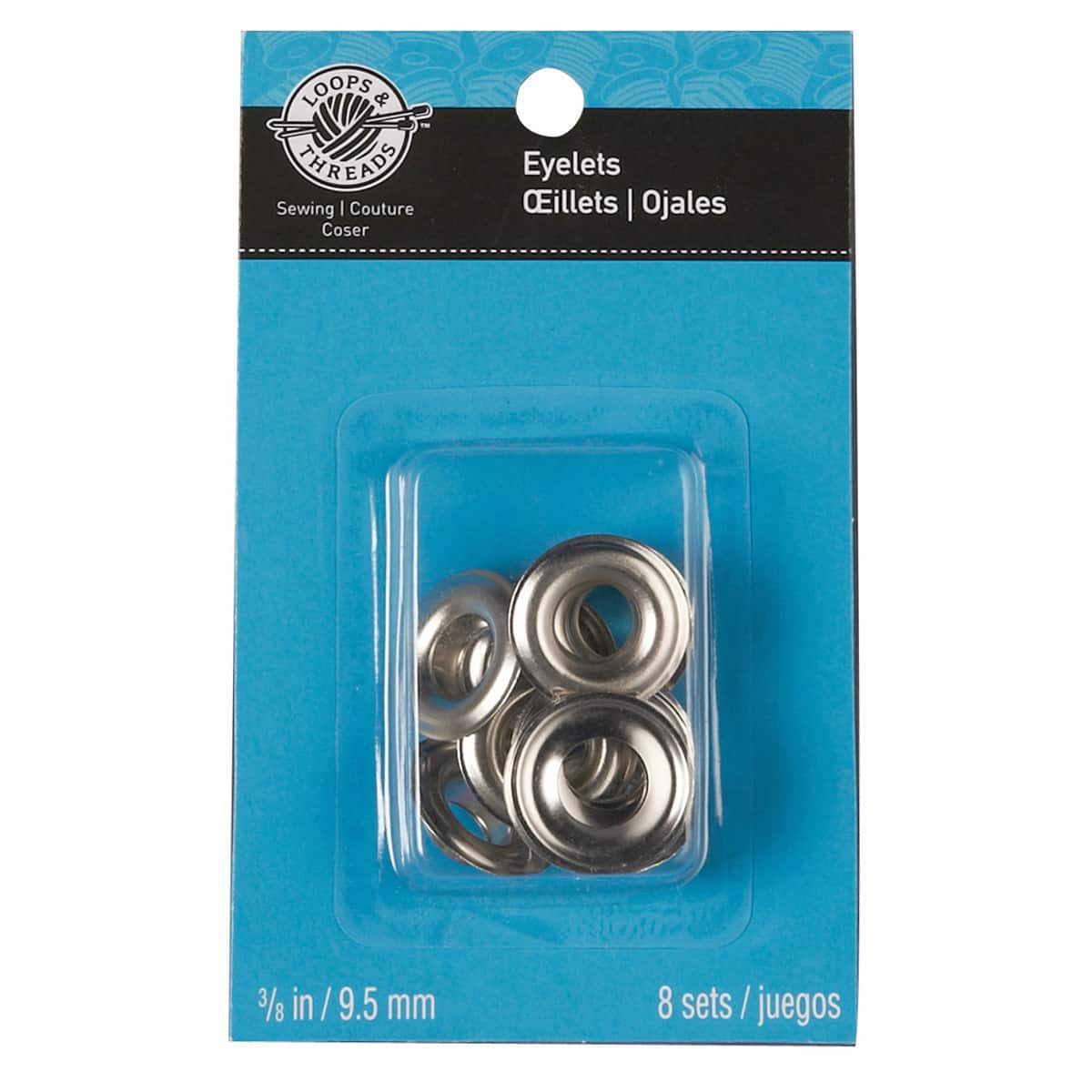 12 Packs: 8 ct. (96 total) 3/8" Eyelets by Loops & Threads™