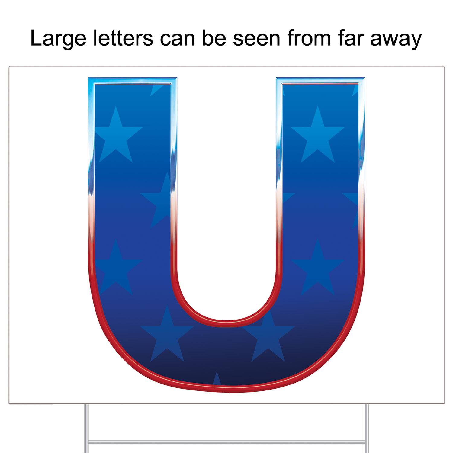 Beistle 11.5" x 6ft. USA Plastic Yard Sign Set