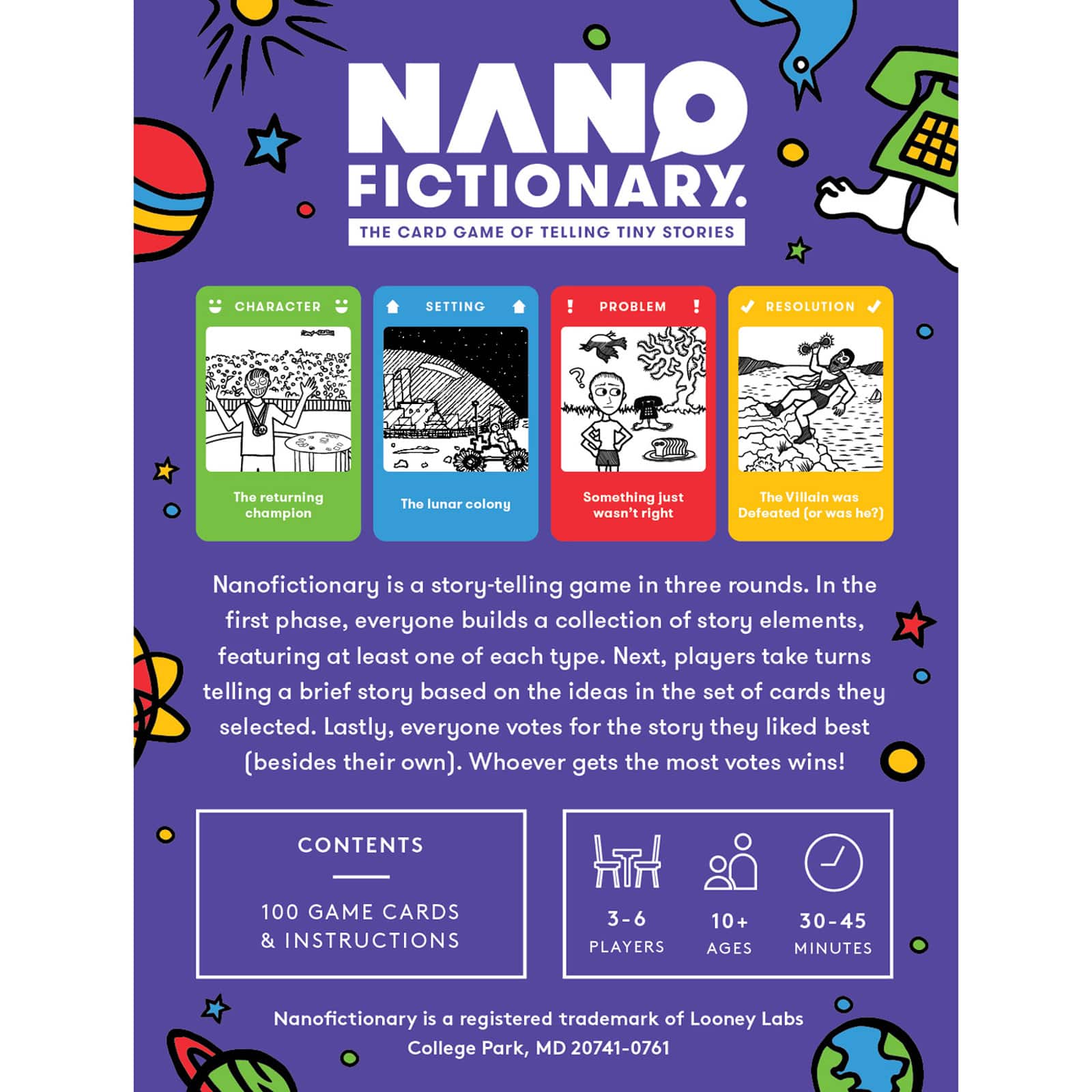 Looney Labs Nanofictionary Card Game