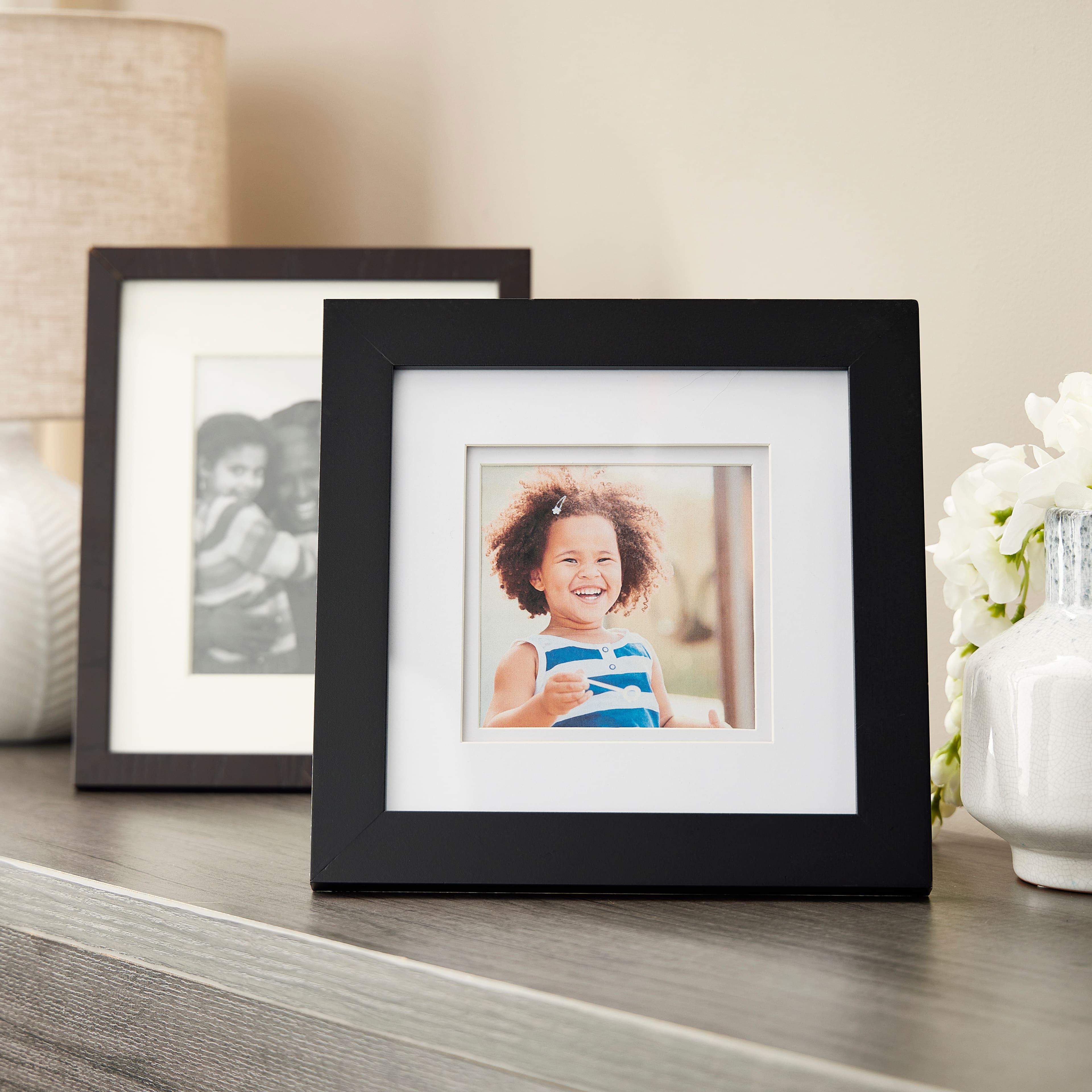 8 Pack: Black 5" x  5" Gallery Frame with Double Mat by Studio Décor®