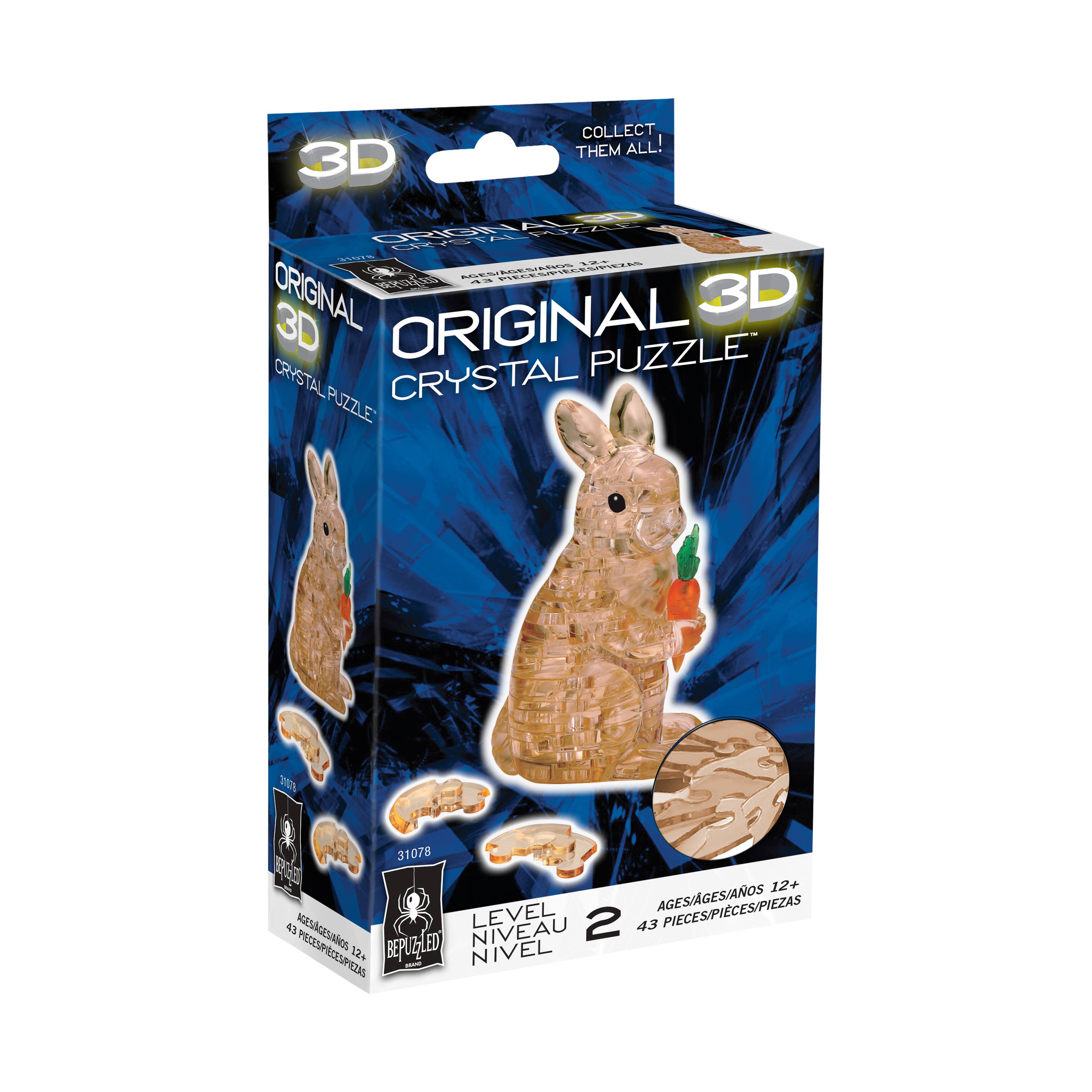 BePuzzled® Original 3D Crystal Puzzle™ Rabbit 43 Piece Puzzle