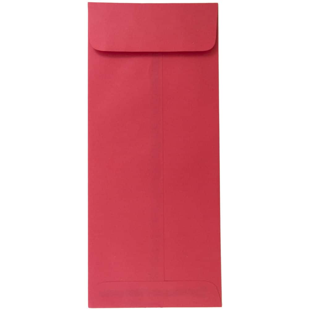 JAM Paper #14 Brite Hue Christmas Red Policy Business Colored Envelopes, 25ct.