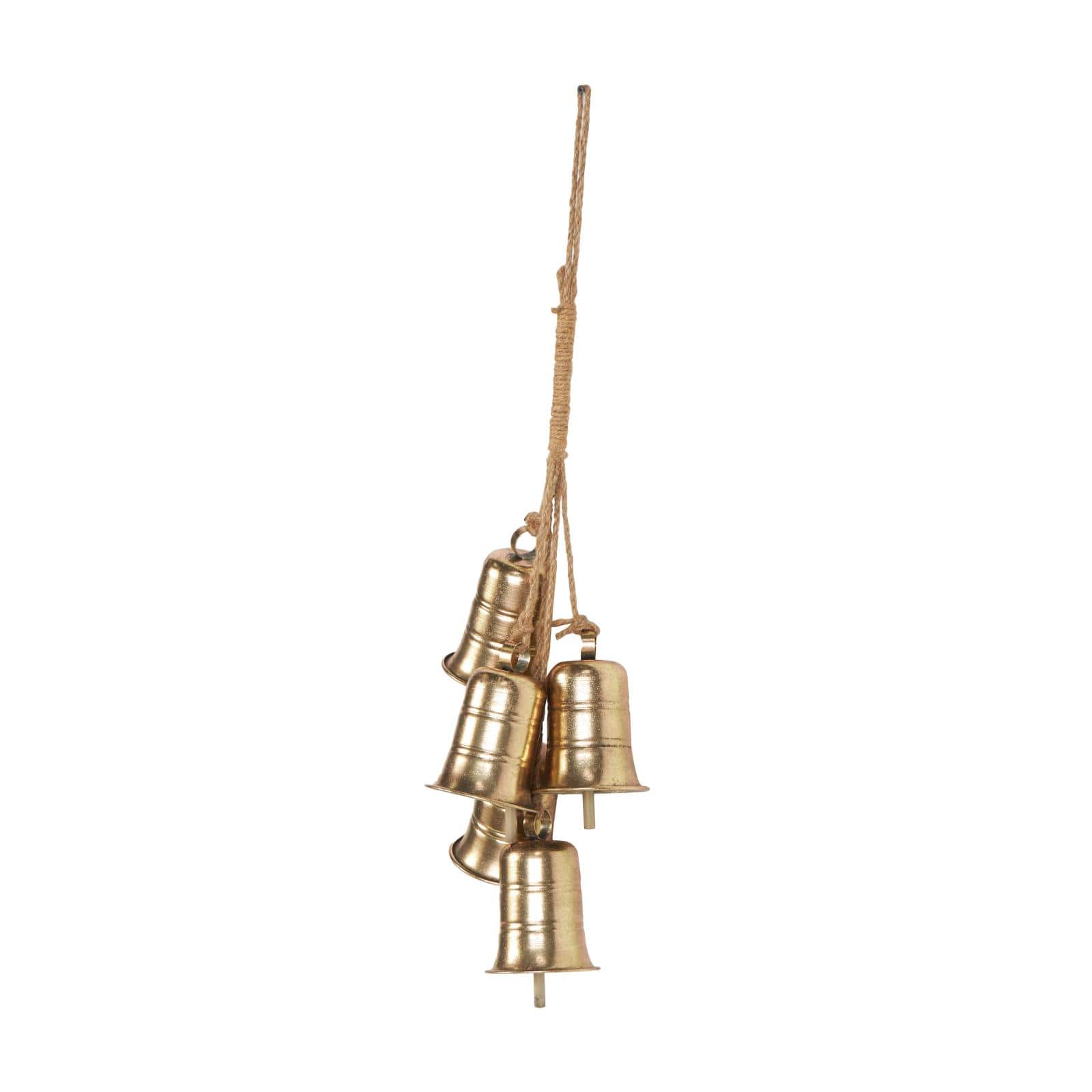 26" Gold Metal Cascading Cluster Decorative Bells