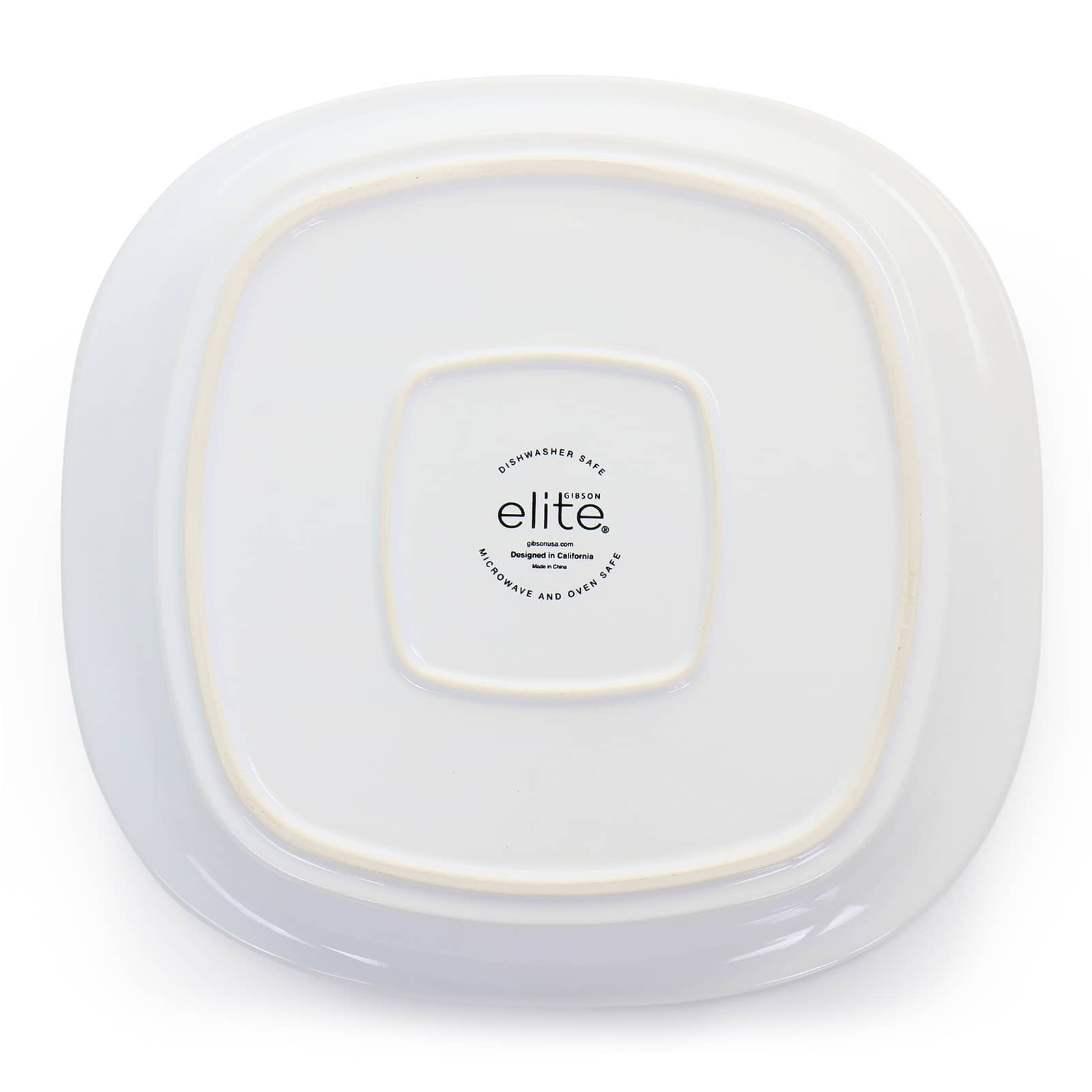 Gibson Elite® 1.9qt. White Ceramic Casserole with Glass Lid