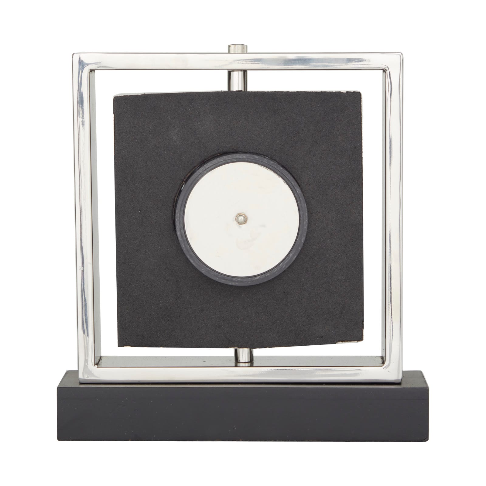 Silver Stainless Steel Glam Clock, 9" x 3" x 10"