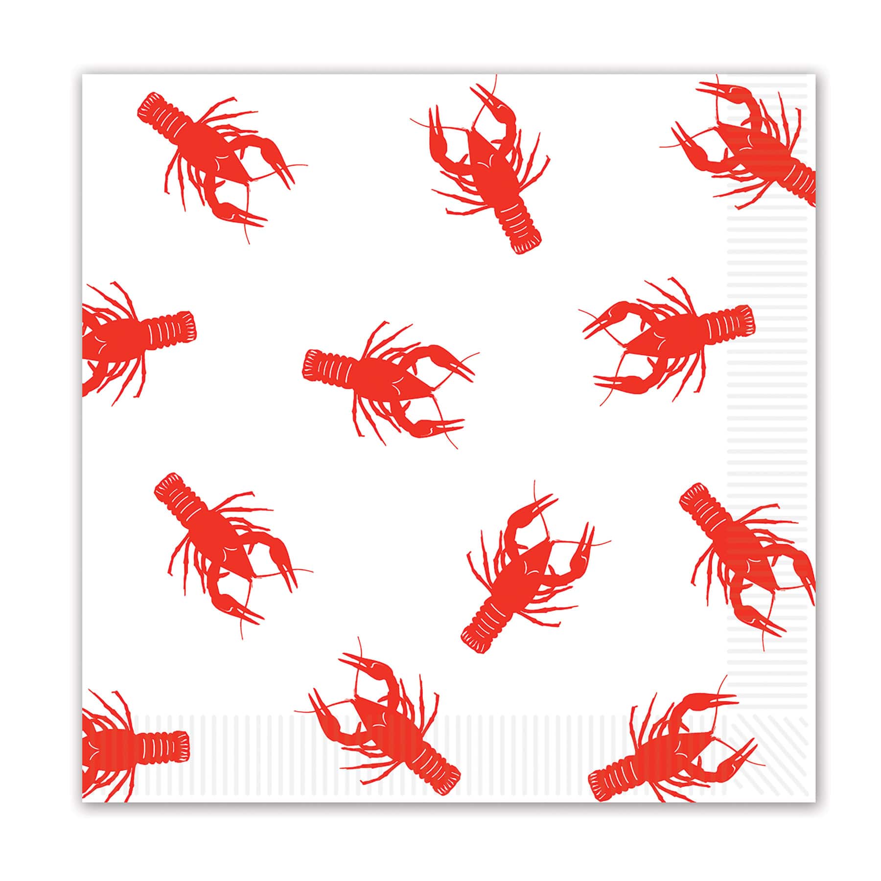 Beistle 6.49" x 6.49" Crawfish Luncheon Napkins, 32ct.