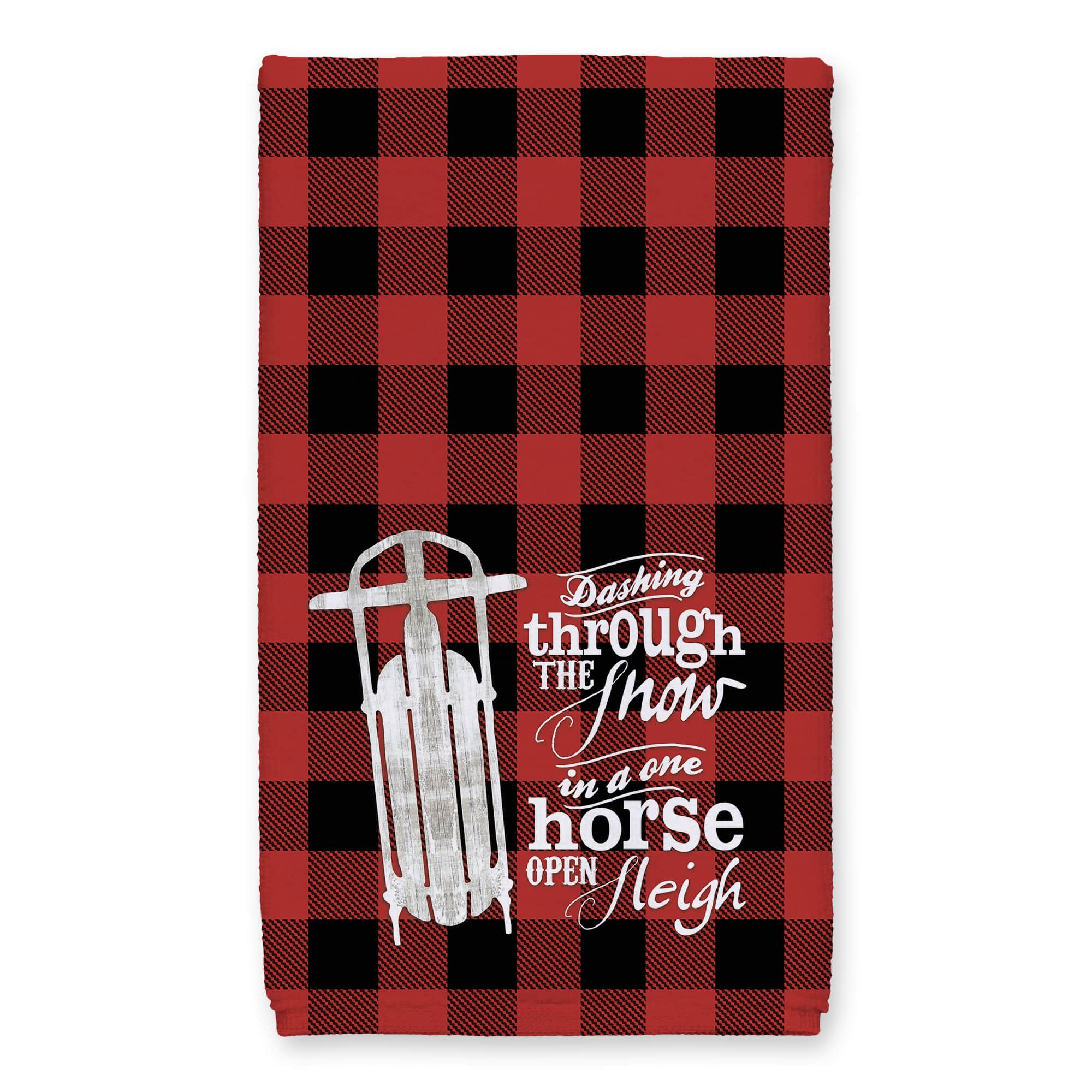 Open Sleigh Buffalo Print Tea Towels - Set of 2