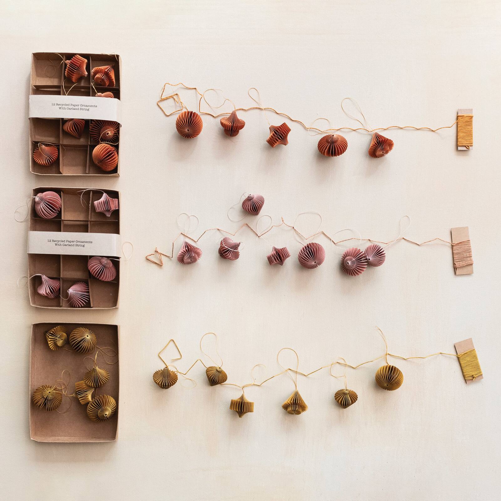 Hello Honey® Paper Honeycomb Ornaments with String DIY Garland