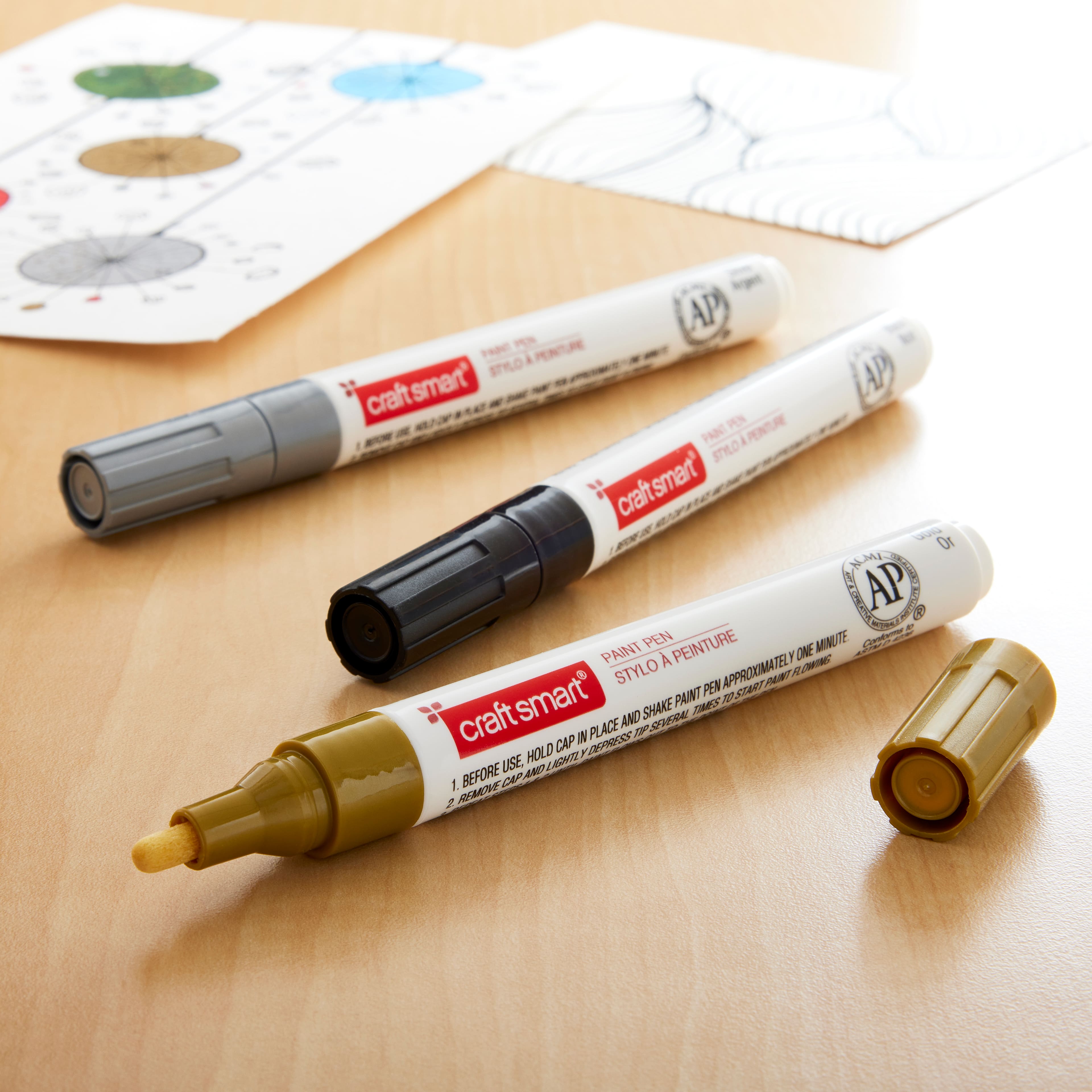 12 Packs: 3 ct. (36 total) Broad Line Paint Pen Set by Craft Smart®