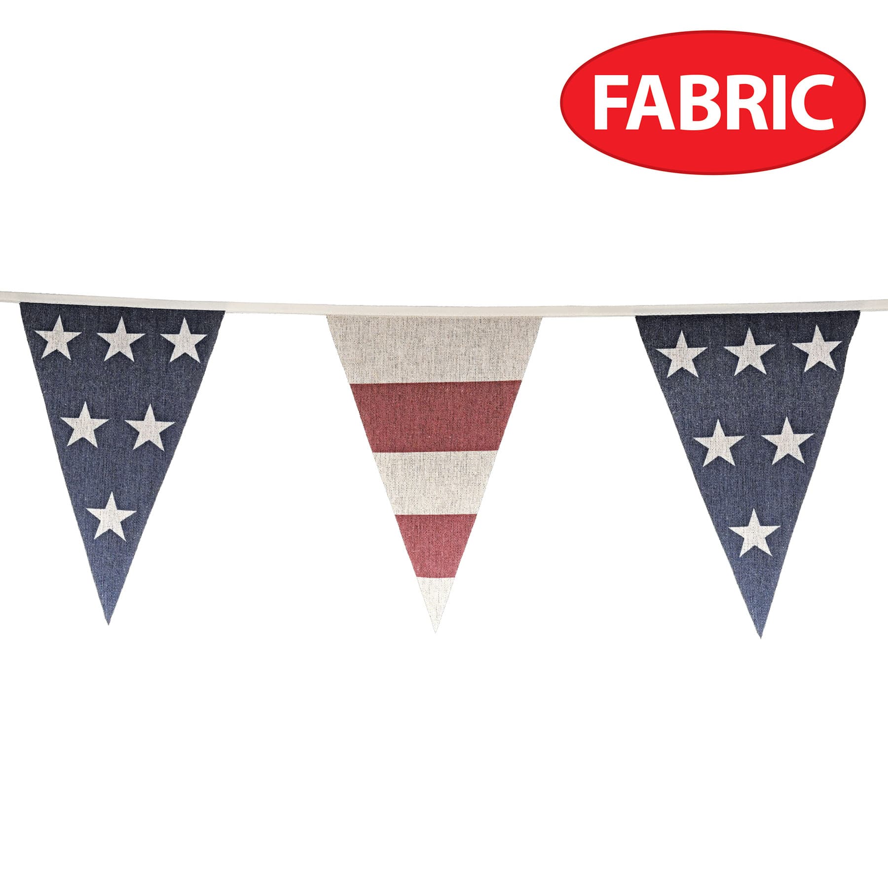 Beistle 9.5" x 12ft. Americana Fabric Pennant Banner
