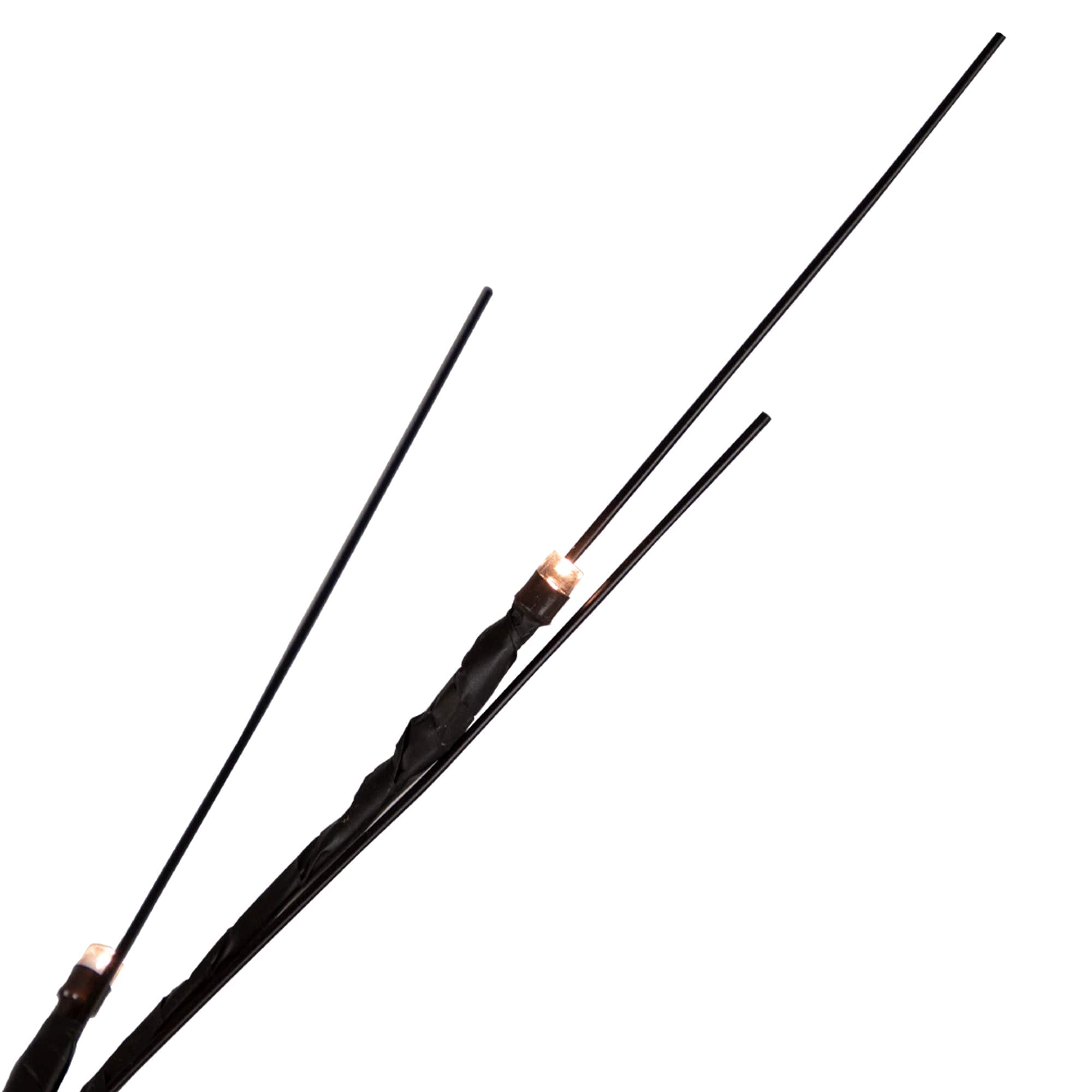 39" LED Lighted Black Halloween Twig Tree, Warm White Lights