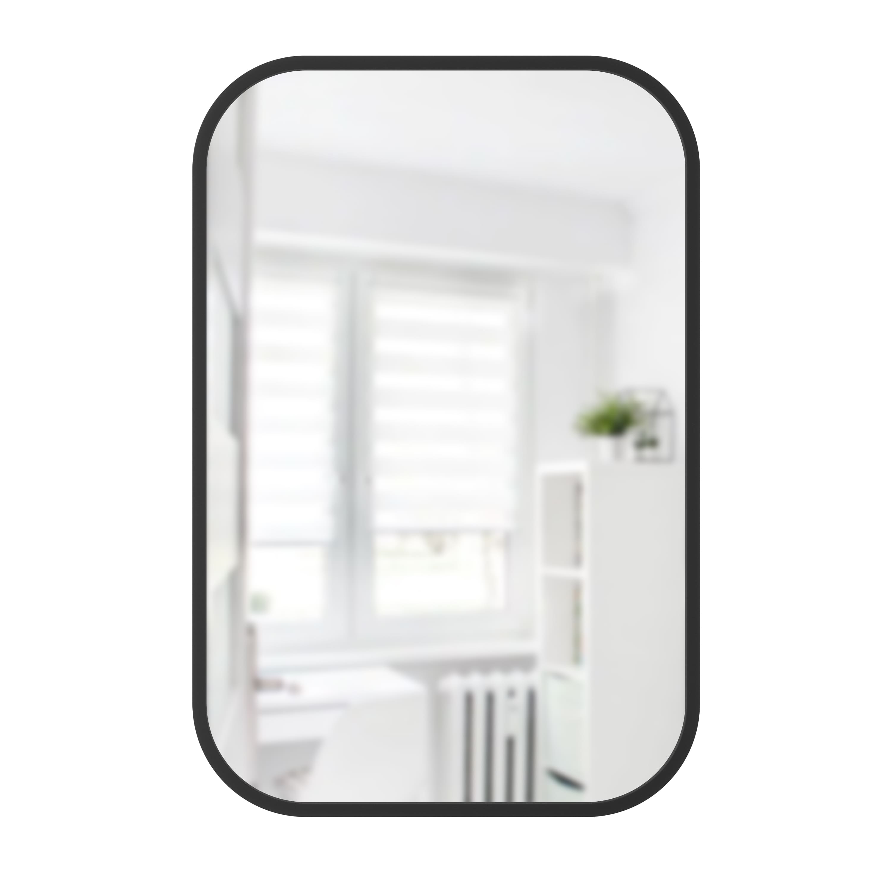 Umbra 36" Black Hub Rectangular Mirror