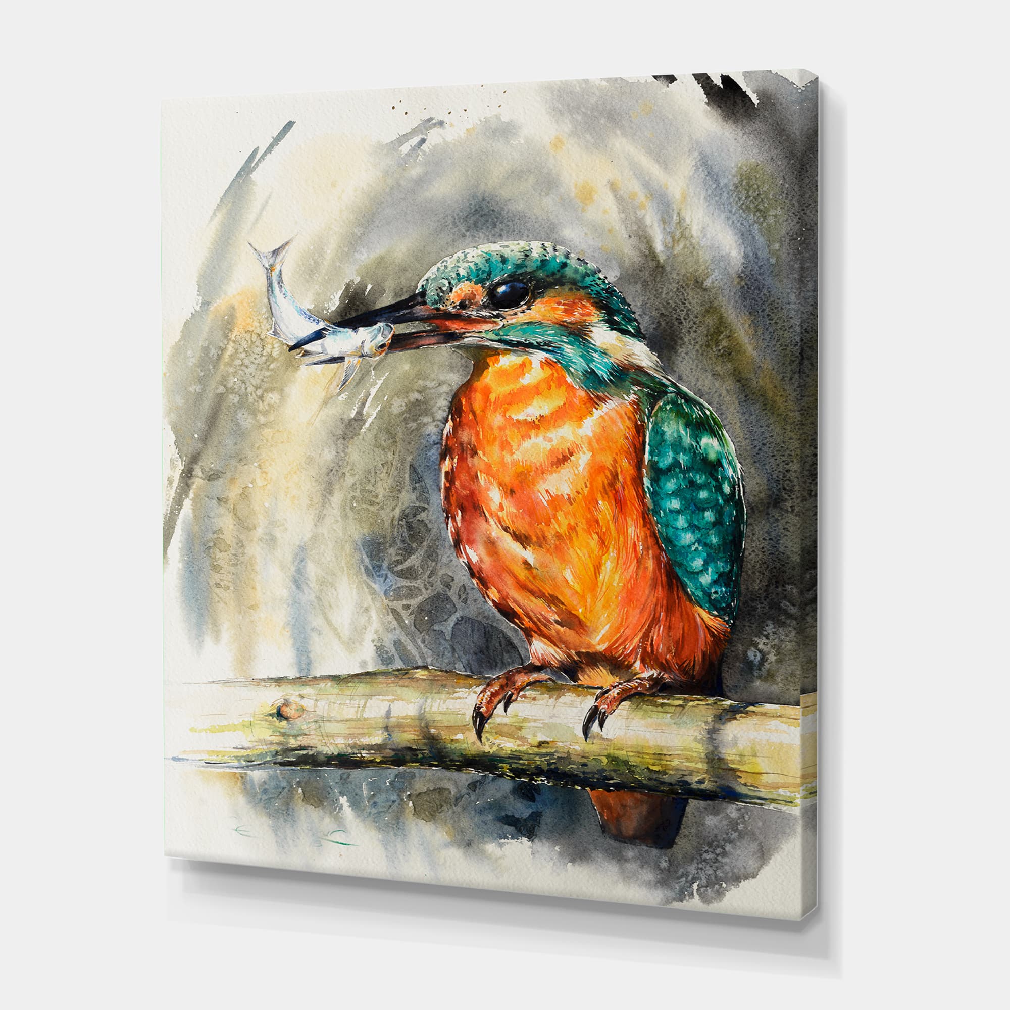 Designart - Common Kingfisher Eating A Small Fish