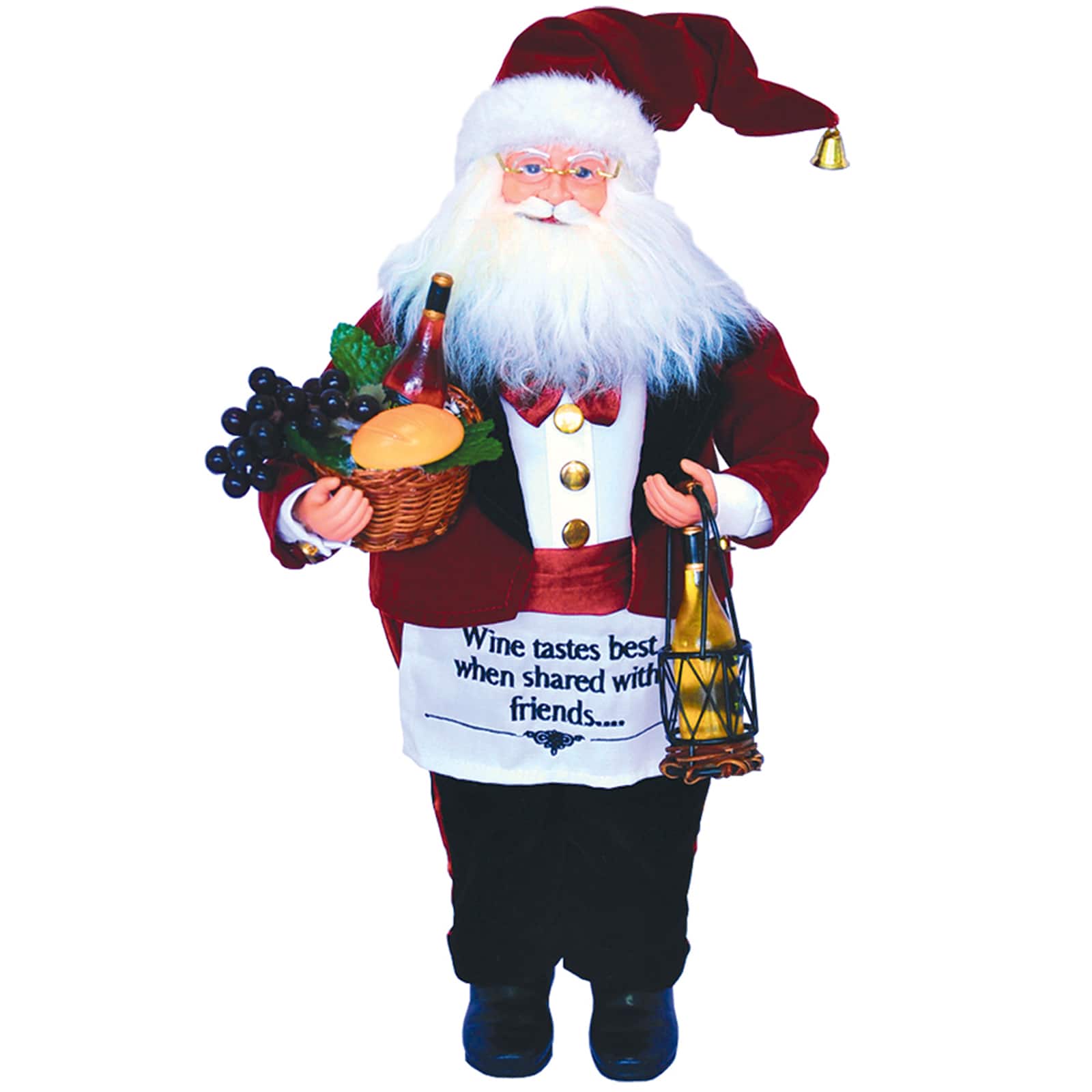 Santa's Workshop 18" Wine Steward Claus