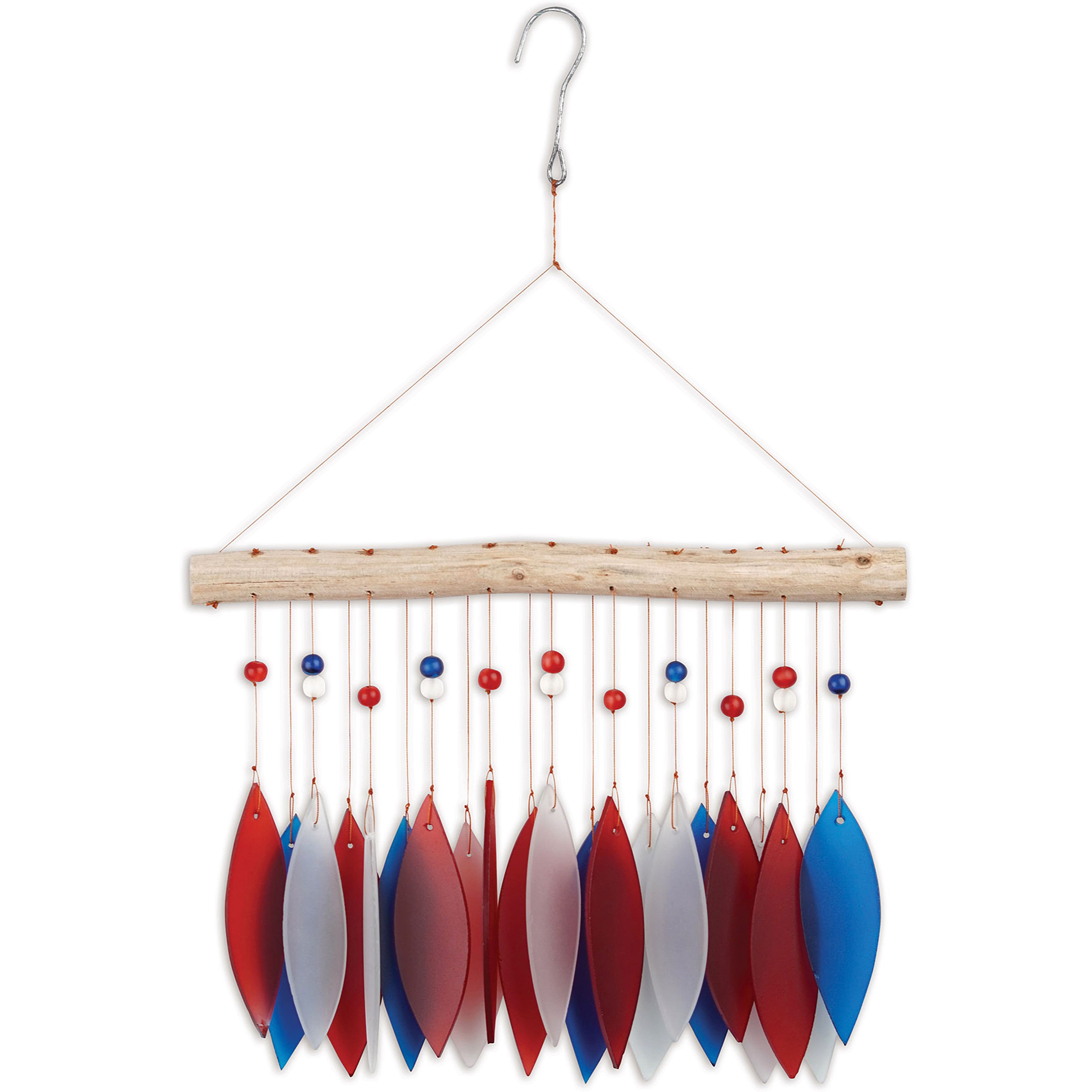 Sunset Vista Designs® 21" Bali Hand-Crafted Americana Faux Seaglass Wind Chime