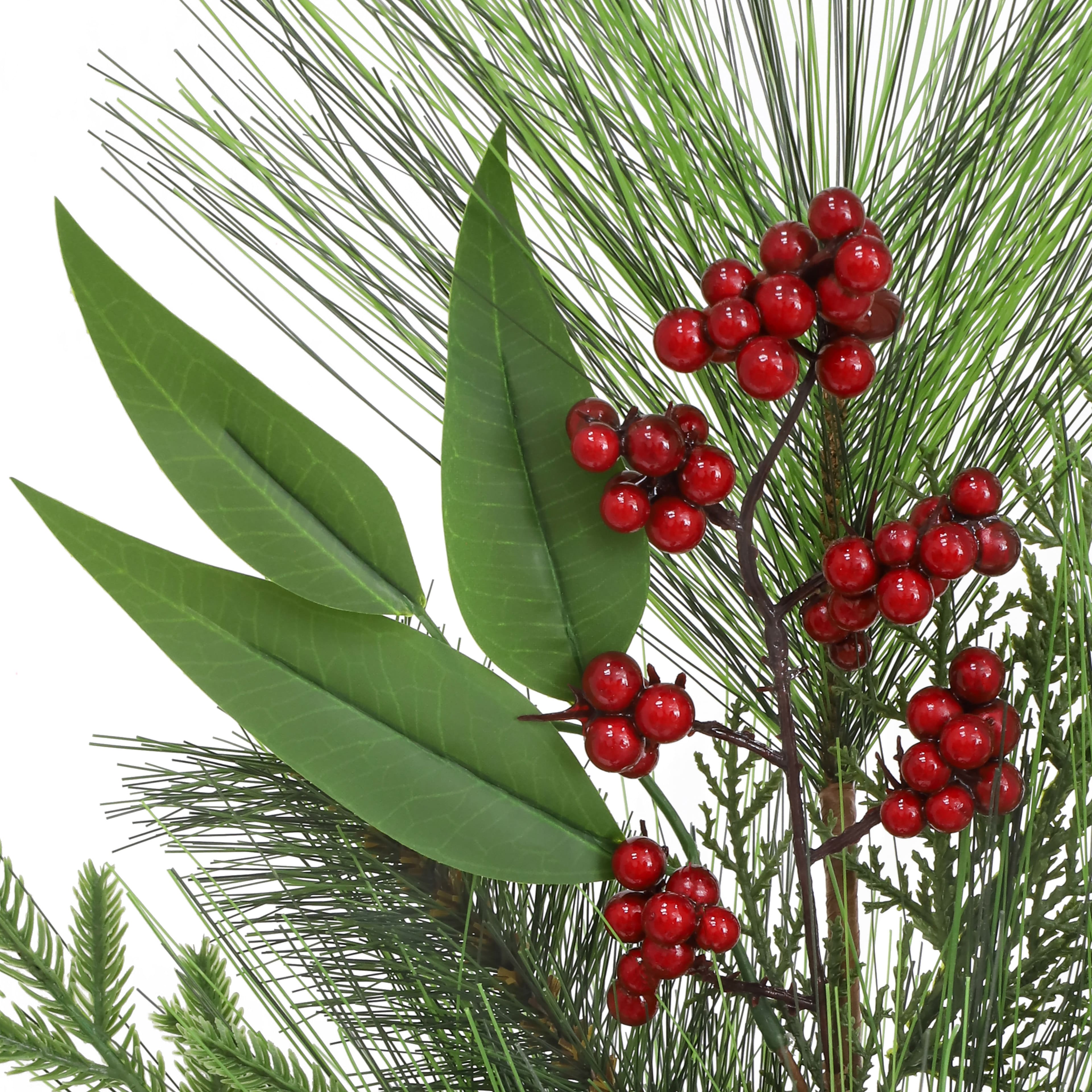 30" Long Needle Pine, Cedar & Berry Stem by Ashland®